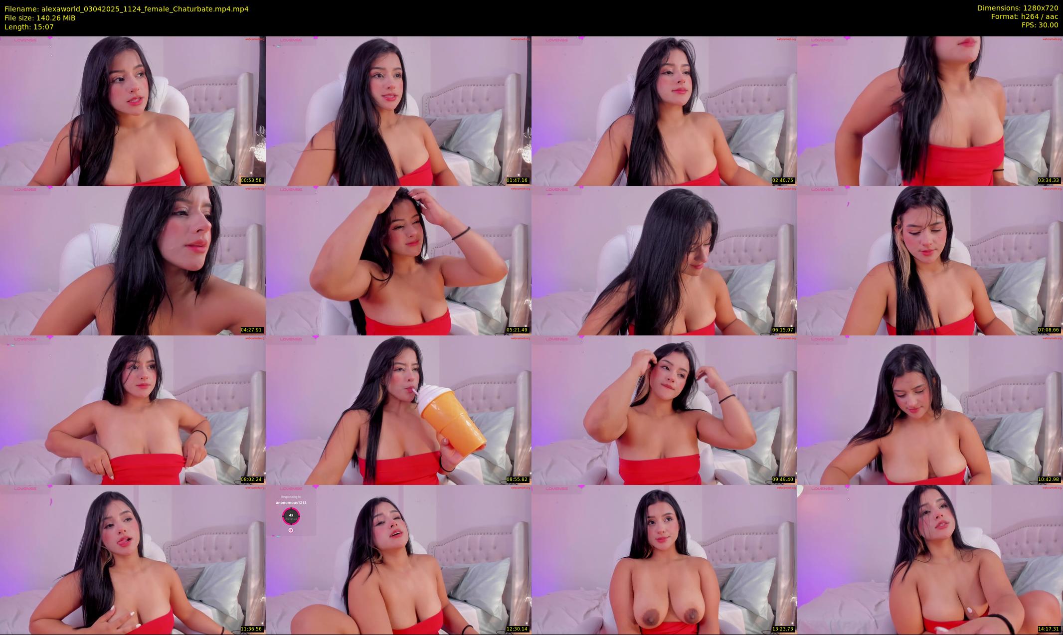alexaworld — 16 minute Chaturbate female cam show recording, 720p, Apr 3, 2025