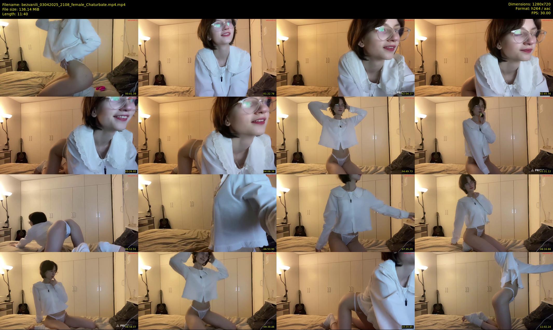 bezvanili — 12 minute Chaturbate female cam show recording, 720p, Apr 3, 2025