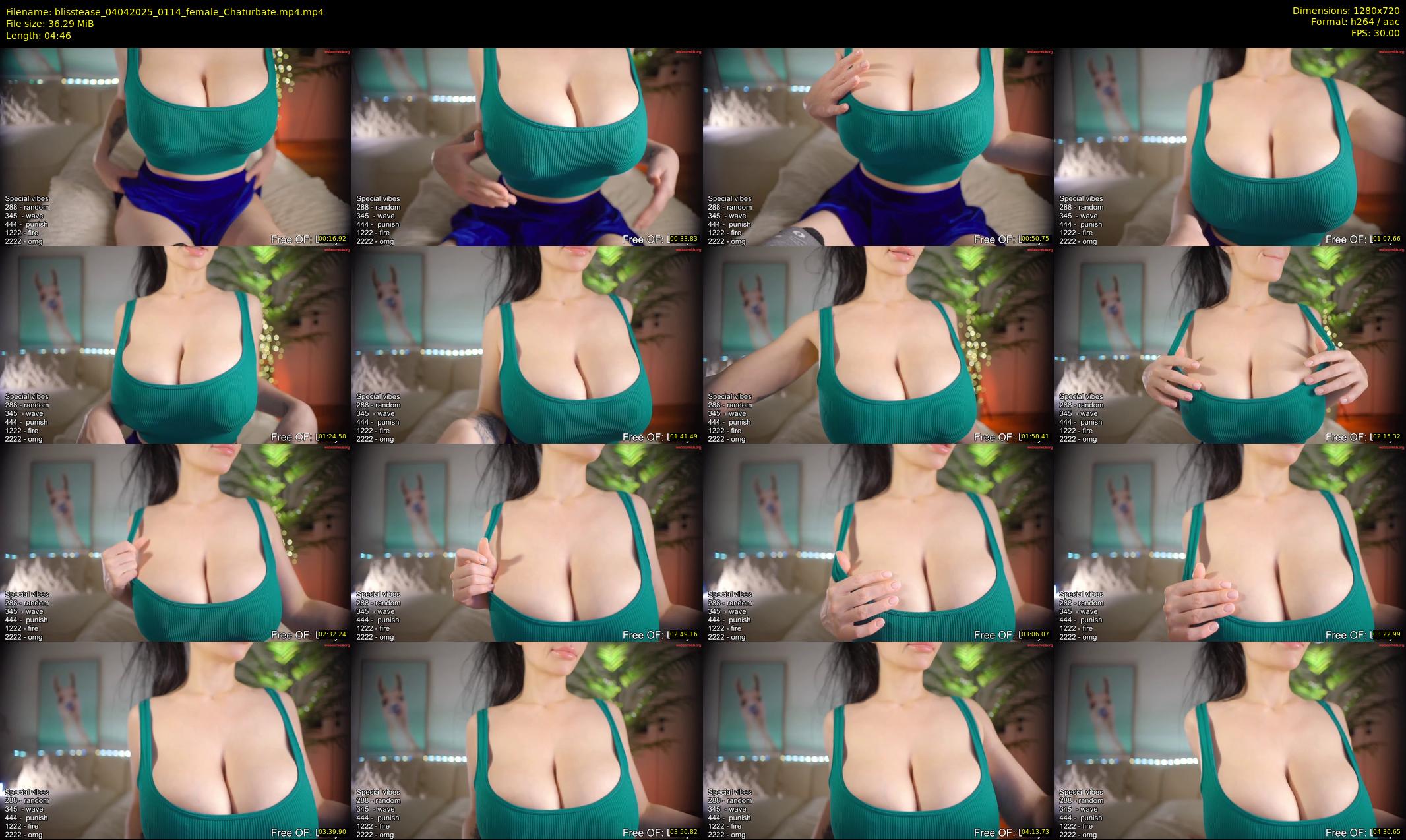 blisstease — 5 minute Chaturbate female cam show recording, 720p, Apr 4, 2025