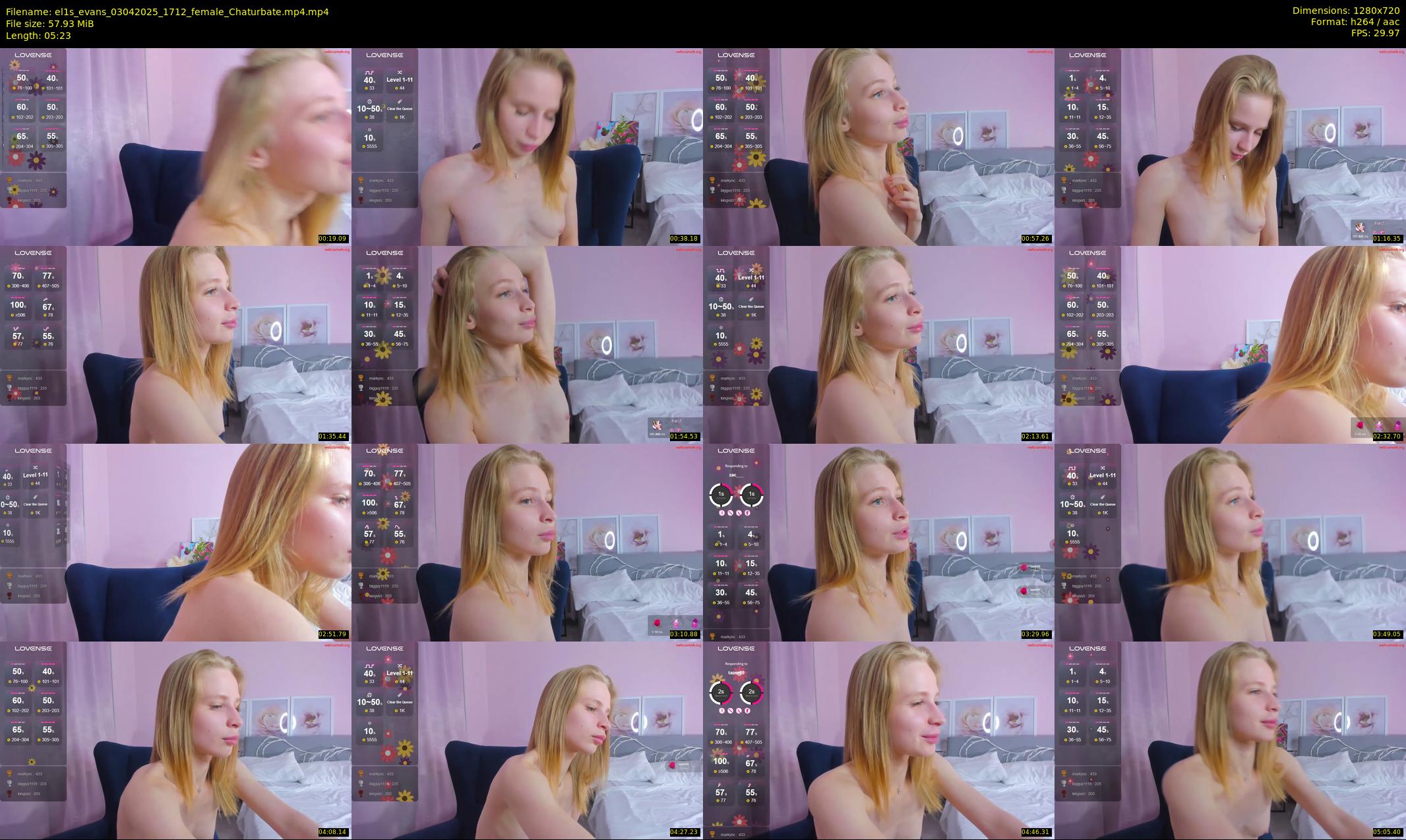 el1s_evans — 6 minute Chaturbate female cam show recording, 720p, Apr 3, 2025