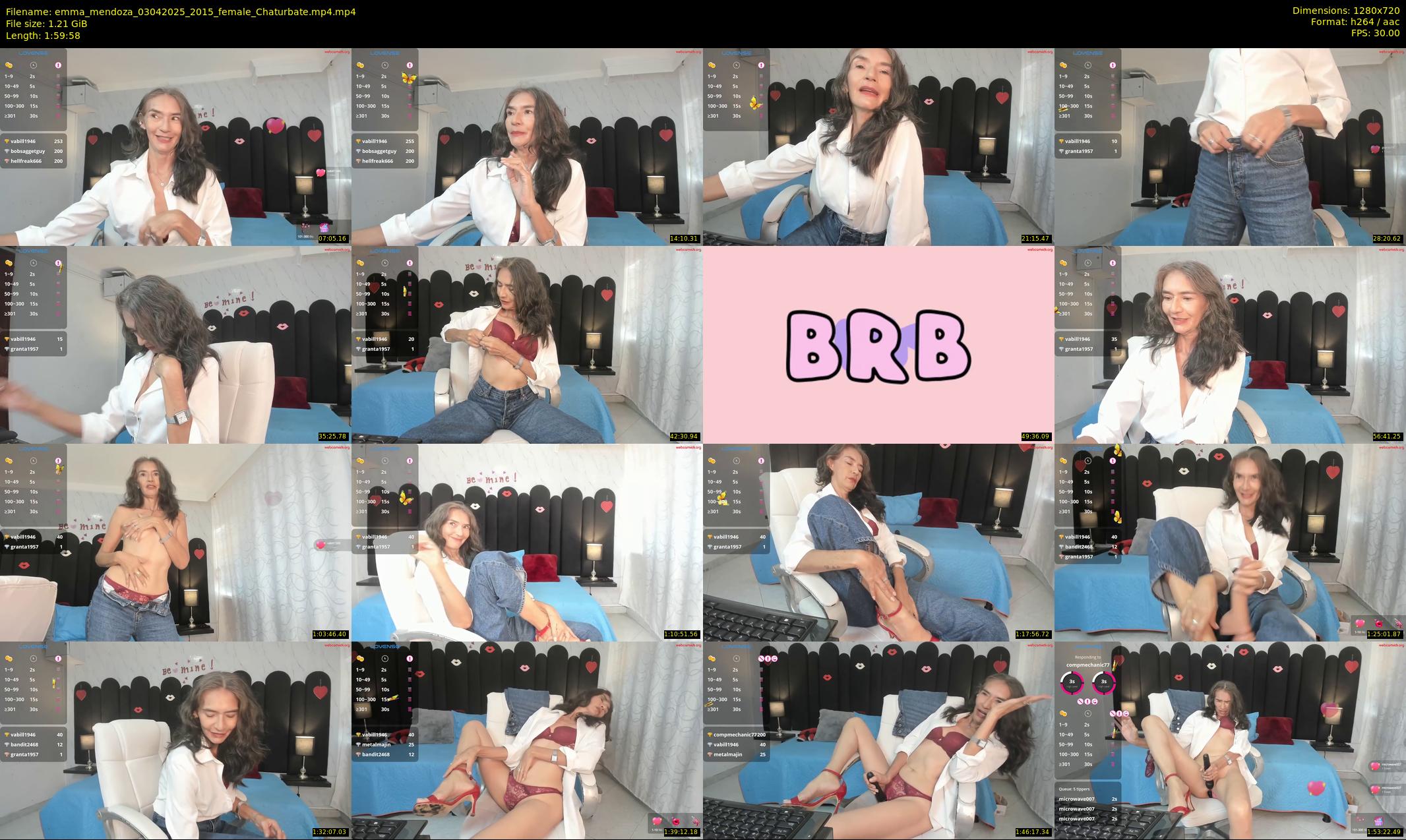 emma_mendoza — 120 minute Chaturbate female cam show recording, 720p, Apr 3, 2025