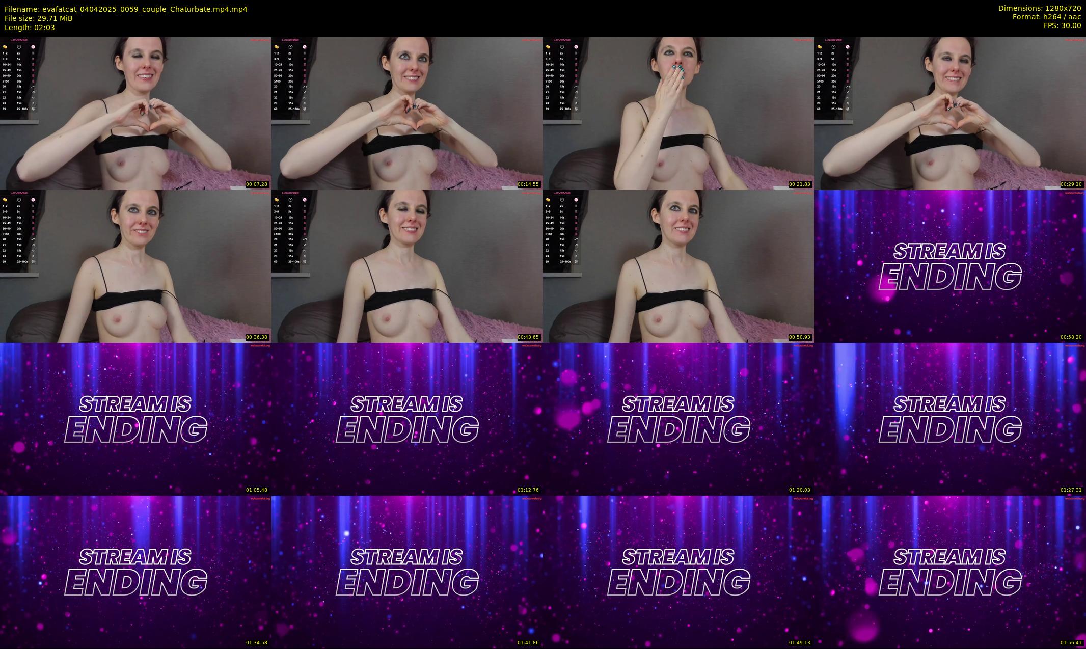 evafatcat — 3 minute Chaturbate couple cam show recording, 720p, Apr 4, 2025