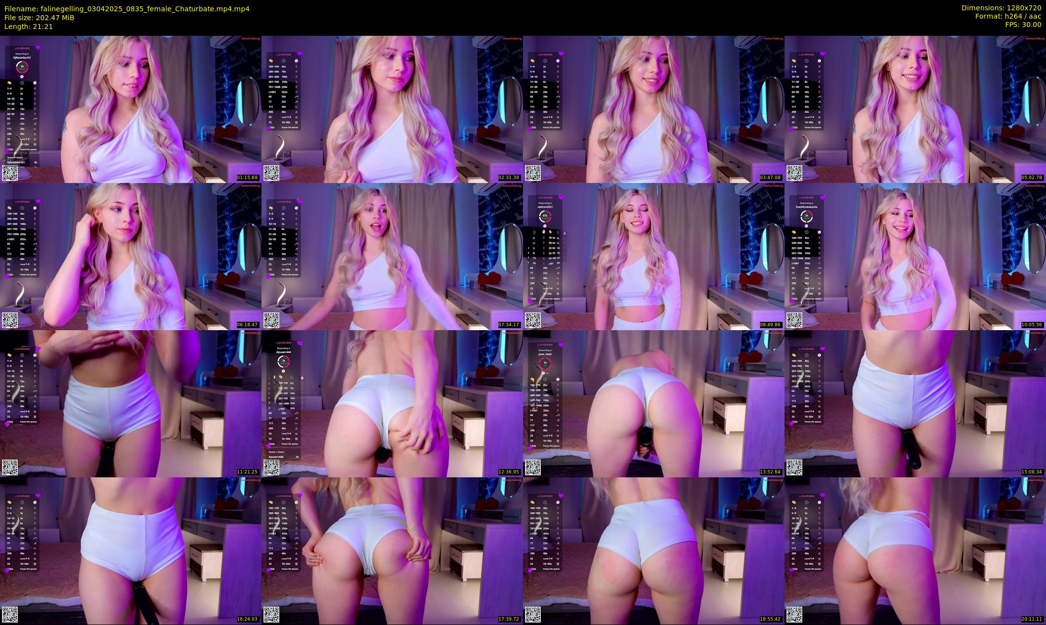 falinegelling — 22 minute Chaturbate female cam show recording, 720p, Apr 3, 2025