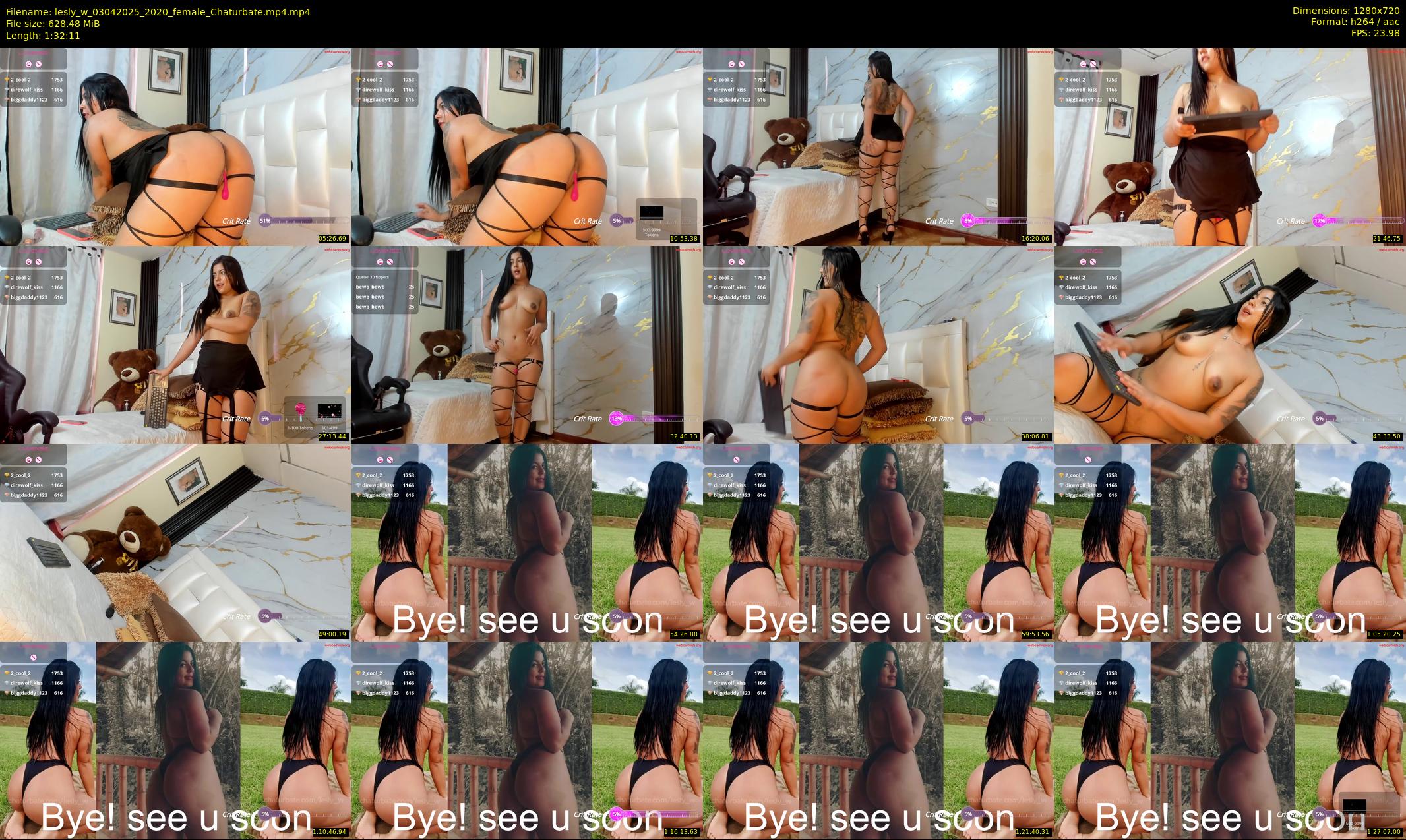 lesly_w — 93 minute Chaturbate female cam show recording, 720p, Apr 3, 2025