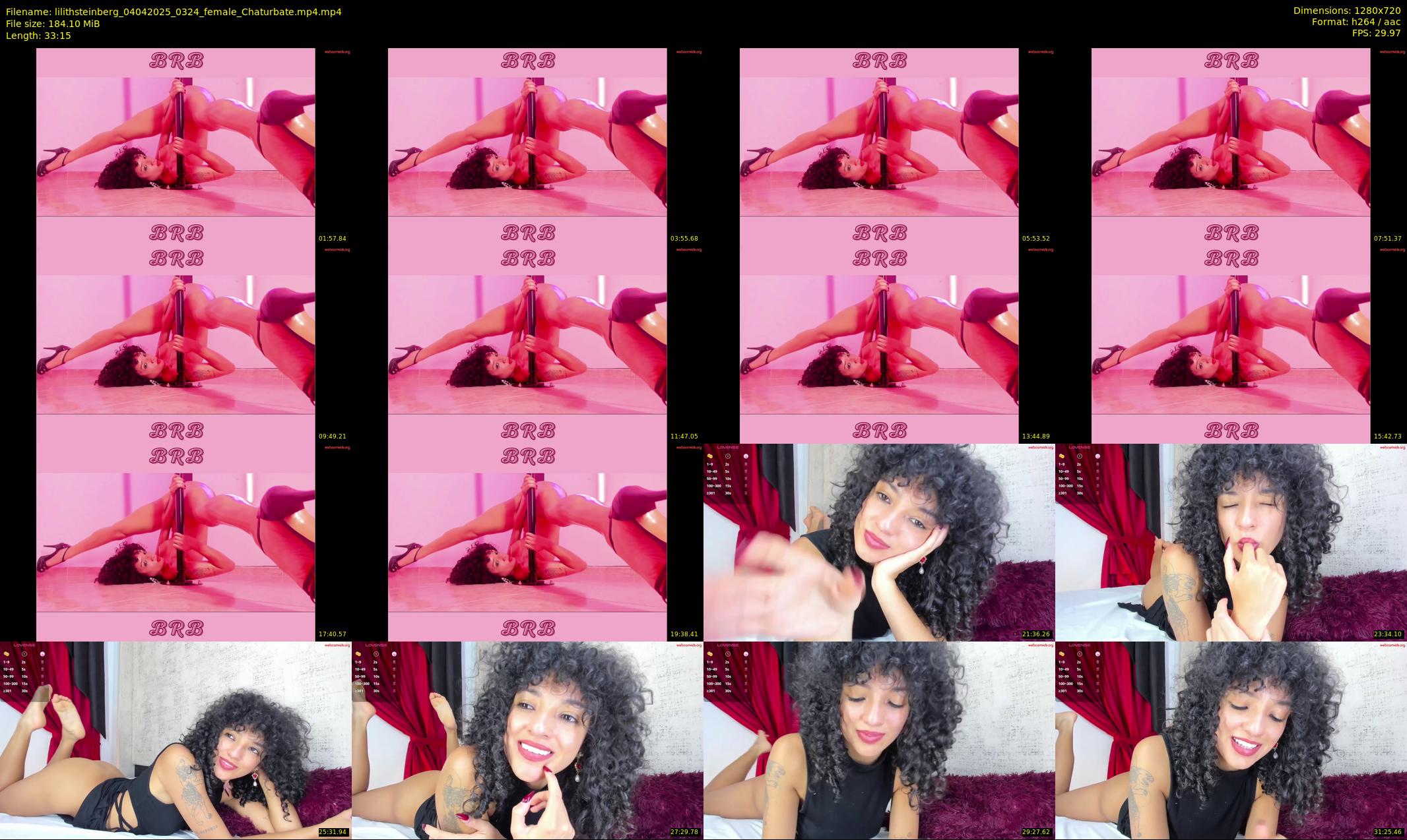 lilithsteinberg — 34 minute Chaturbate female cam show recording, 720p, Apr 4, 2025