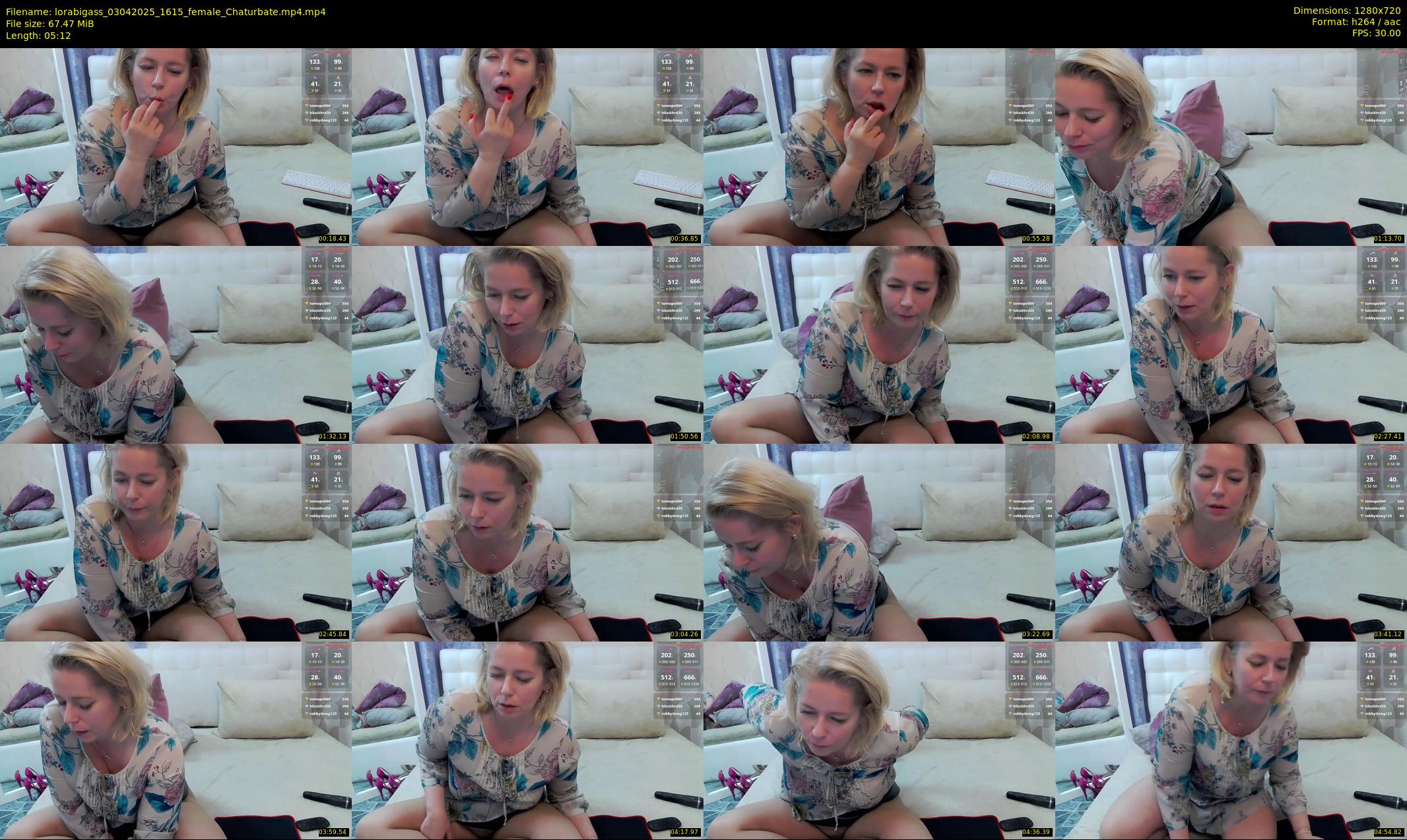 lorabigass — 6 minute Chaturbate female cam show recording, 720p, Apr 3, 2025