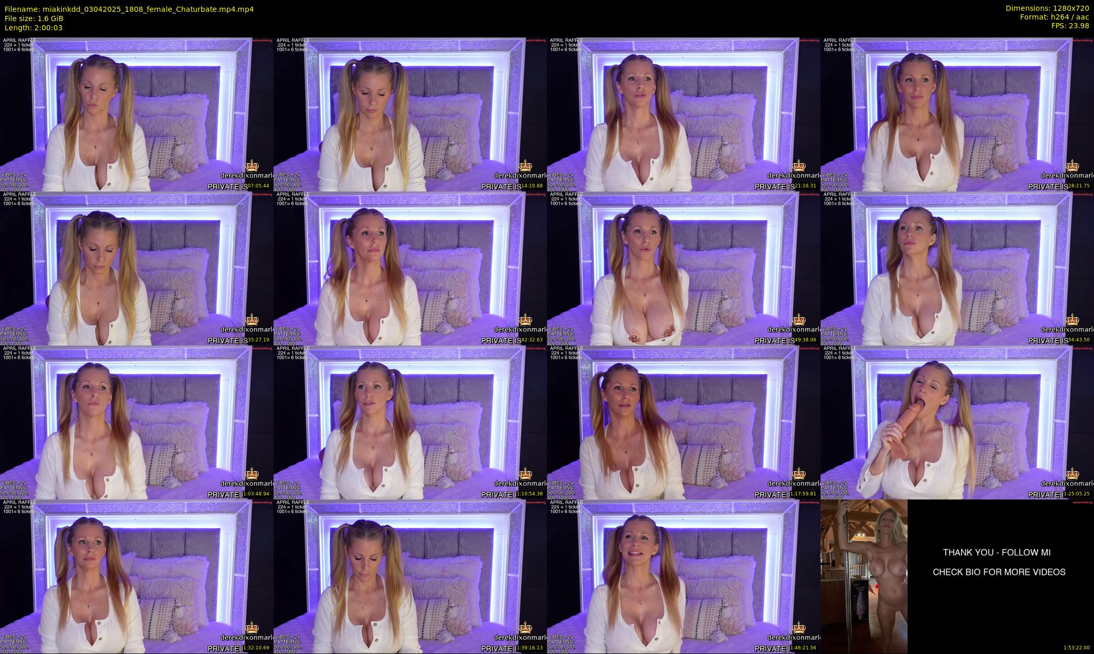 miakinkdd — 121 minute Chaturbate female cam show recording, 720p, Apr 3, 2025