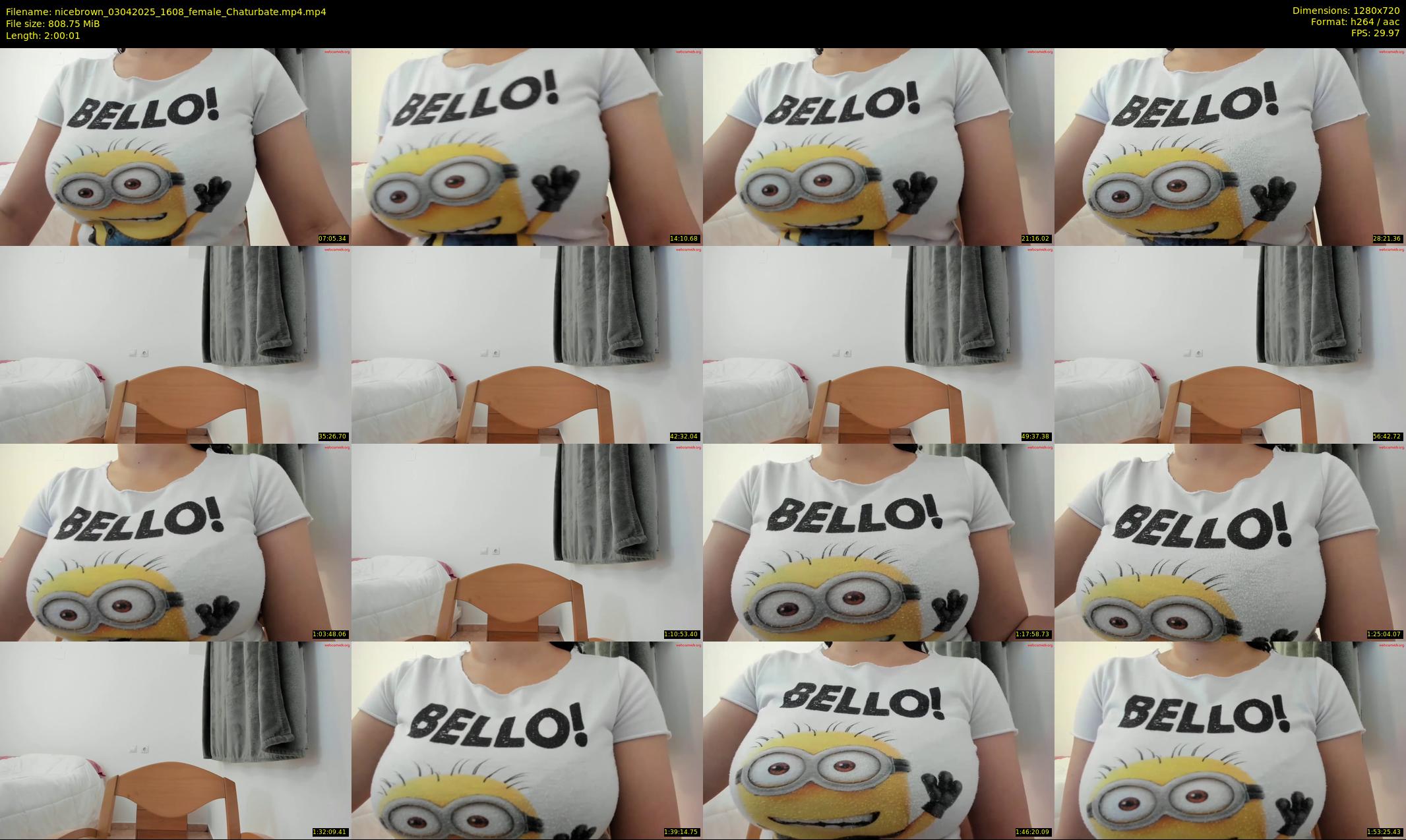 nicebrown — 121 minute Chaturbate female cam show recording, 720p, Apr 3, 2025
