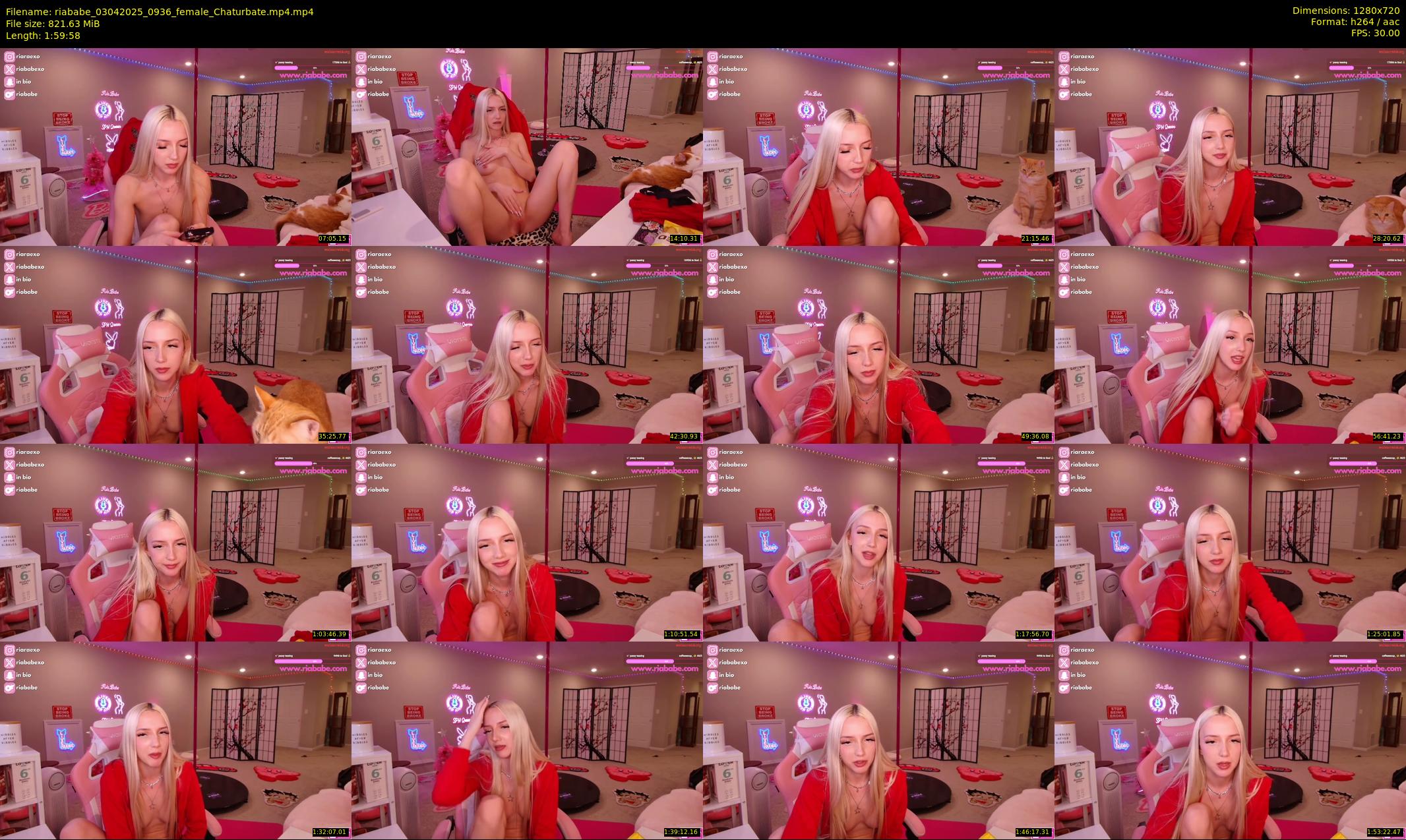 riababe — 120 minute Chaturbate female cam show recording, 720p, Apr 3, 2025