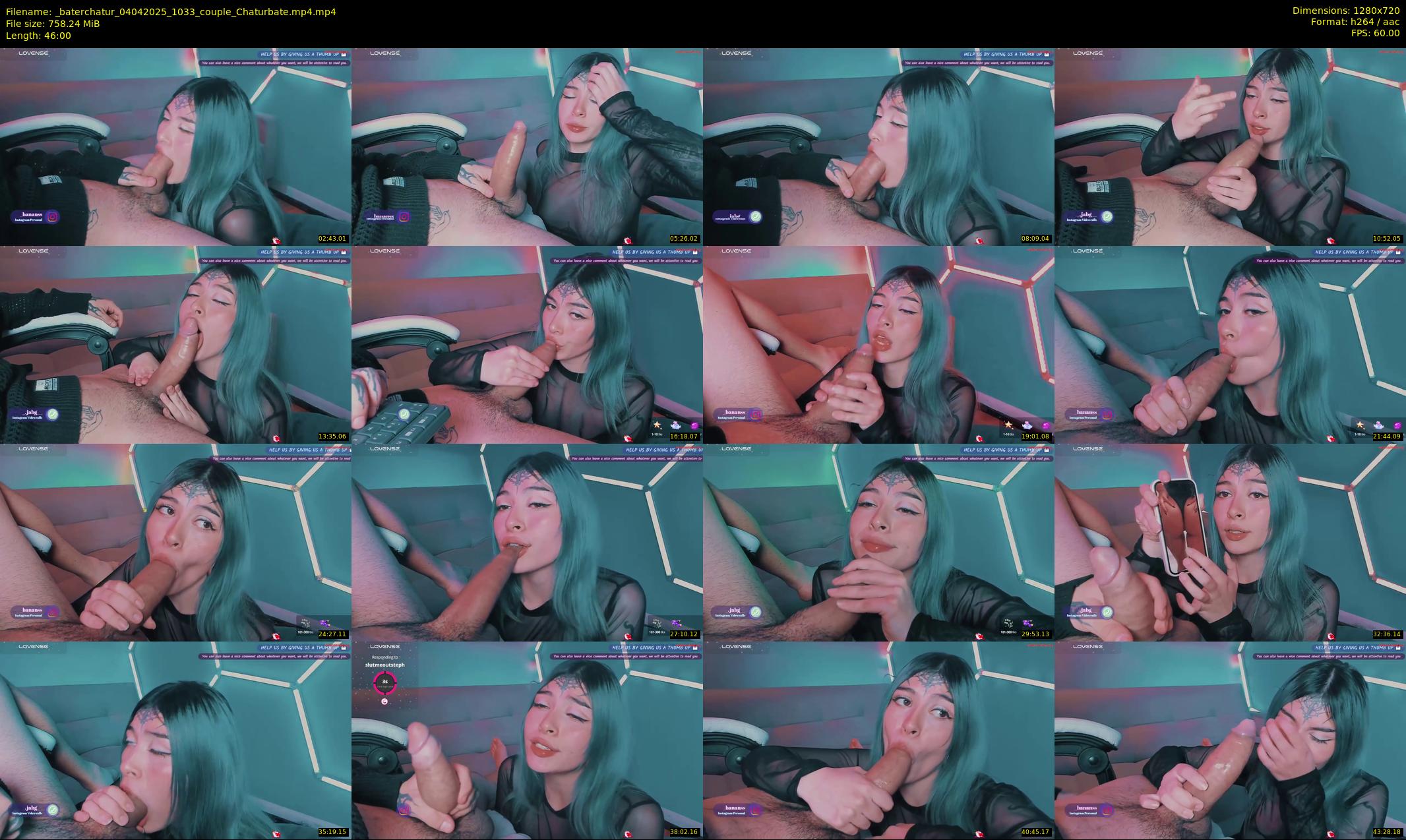 _baterchatur — 46 minute Chaturbate couple cam show recording, 720p, Apr 4, 2025
