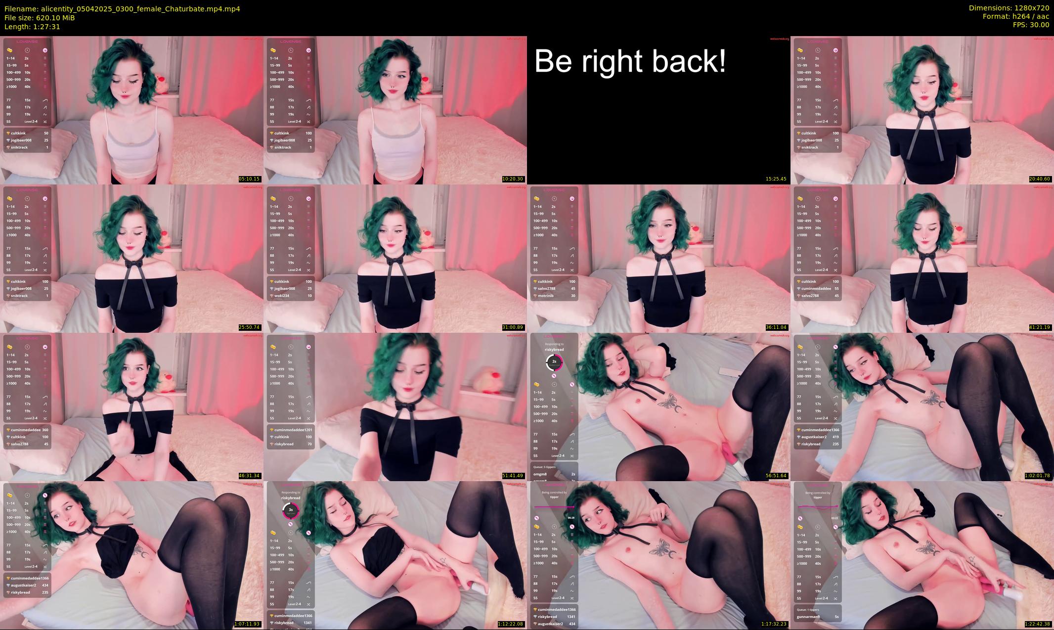 alicentity — 88 minute Chaturbate female cam show recording, 720p, Apr 5, 2025