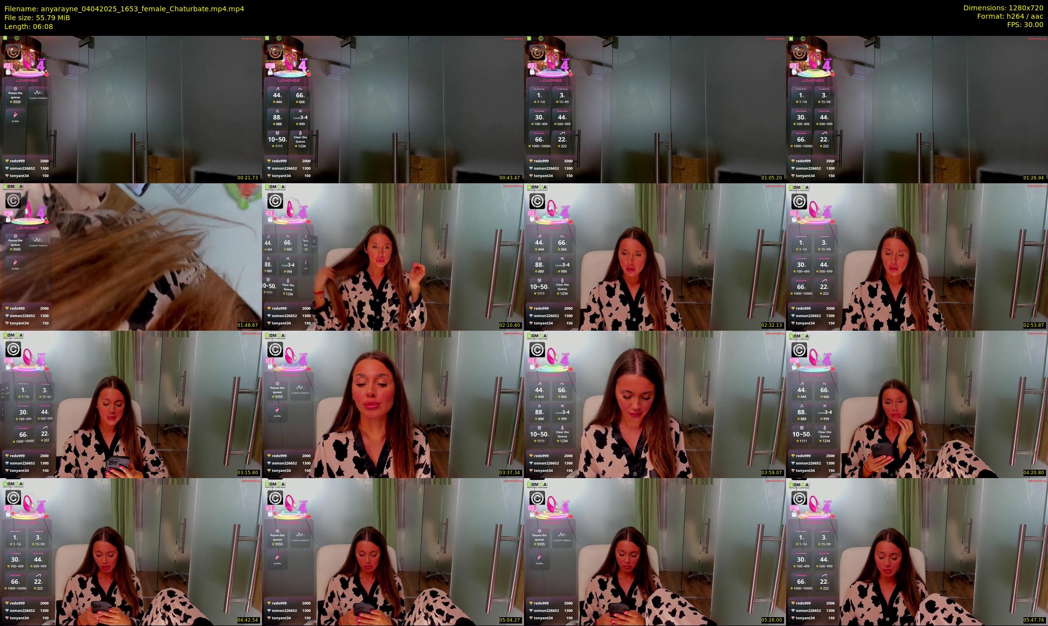 anyarayne — 7 minute Chaturbate female cam show recording, 720p, Apr 4, 2025