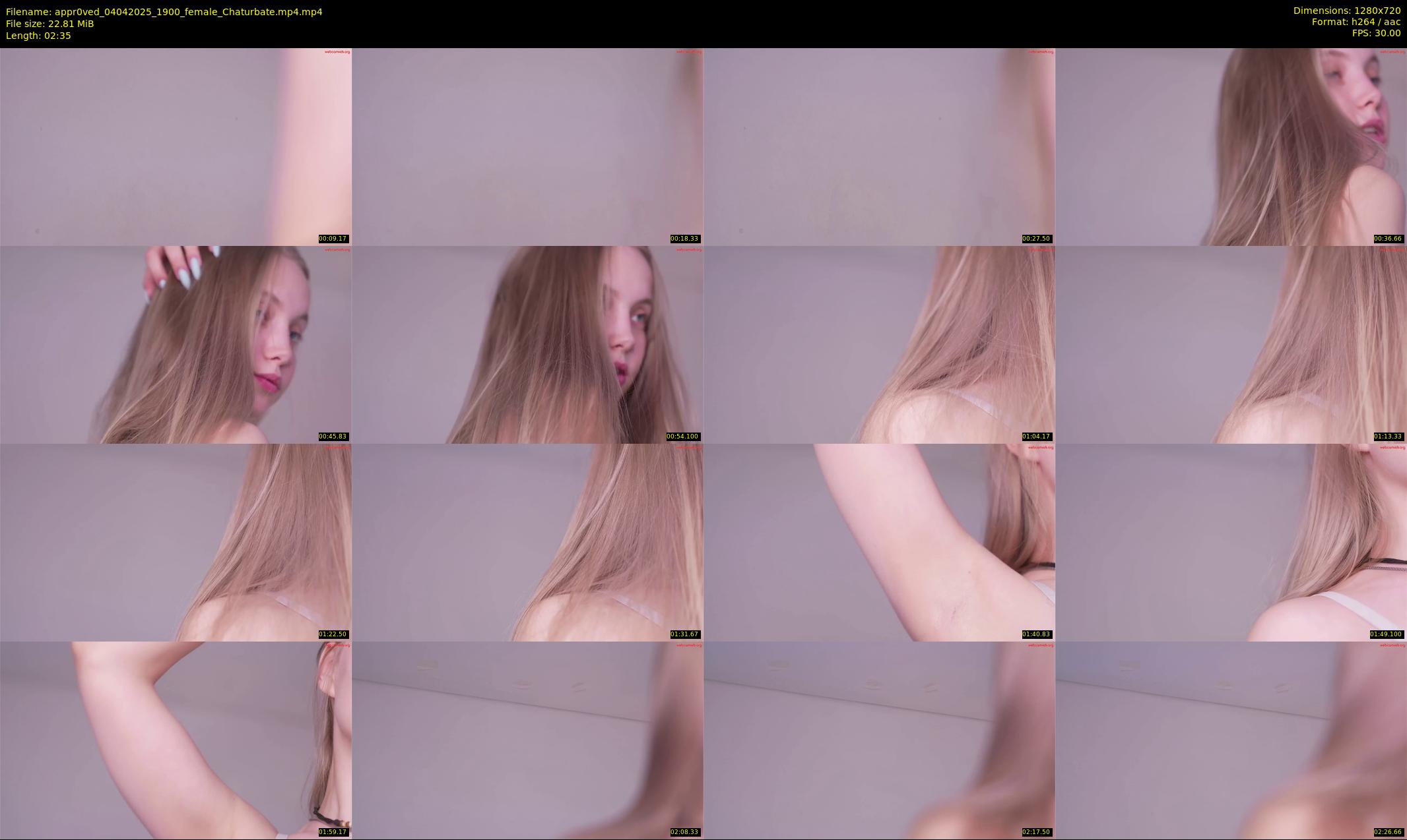 appr0ved — 3 minute Chaturbate female cam show recording, 720p, Apr 4, 2025
