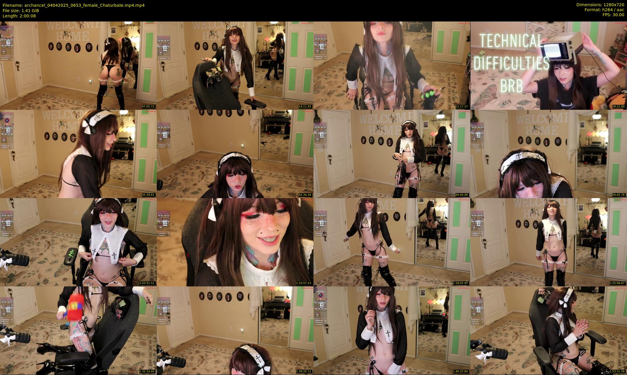 archancel — 121 minute Chaturbate female cam show recording, 720p, Apr 4, 2025