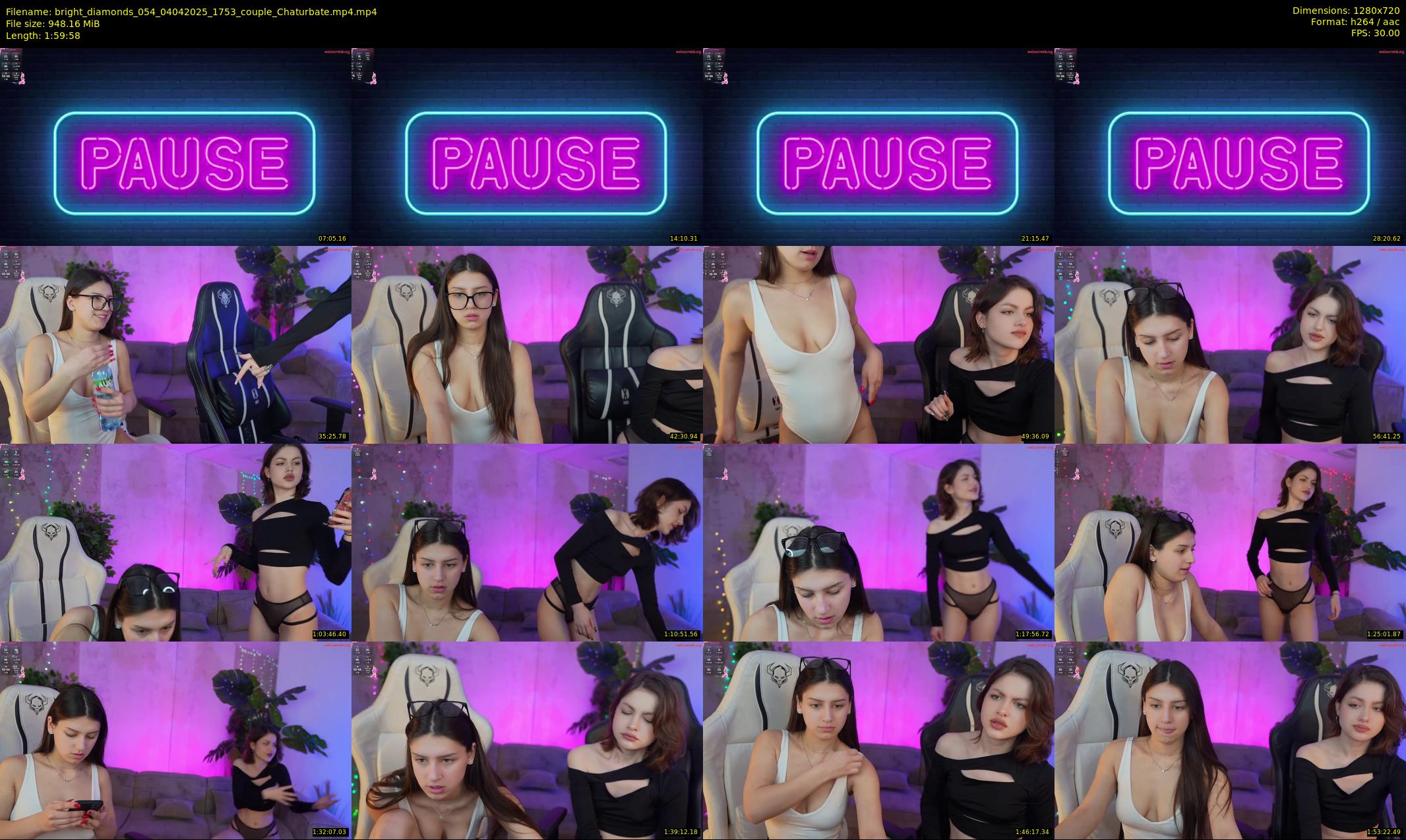 bright_diamonds_054 — 120 minute Chaturbate couple cam show recording, 720p, Apr 4, 2025