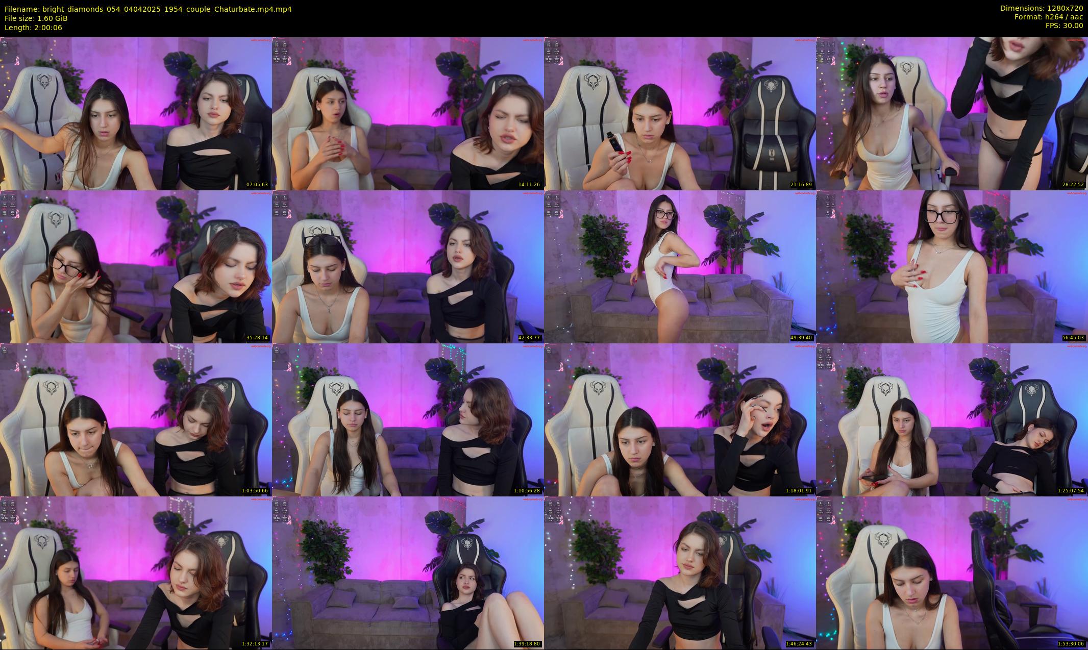 bright_diamonds_054 — 121 minute Chaturbate couple cam show recording, 720p, Apr 4, 2025