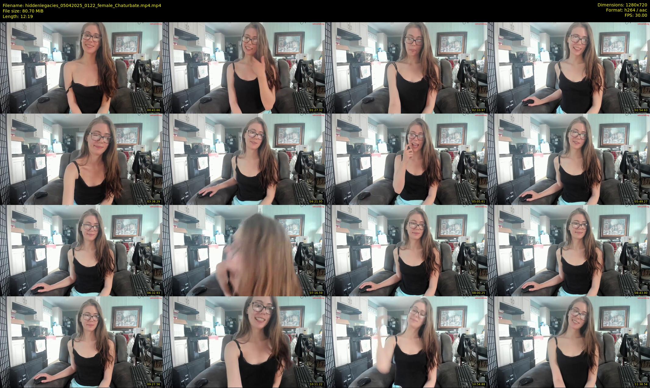 hiddenlegacies — 13 minute Chaturbate female cam show recording, 720p, Apr 5, 2025