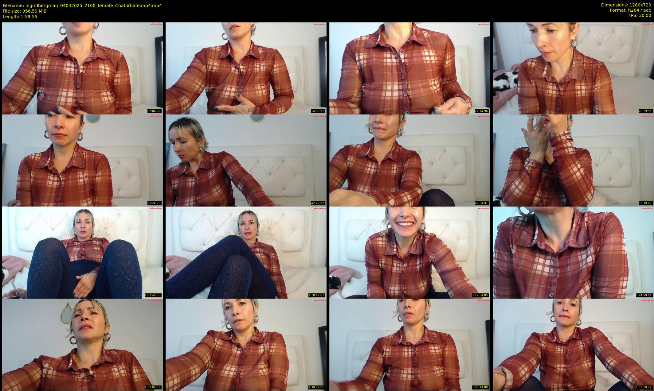 ingridbergman — 120 minute Chaturbate female cam show recording, 720p, Apr 4, 2025