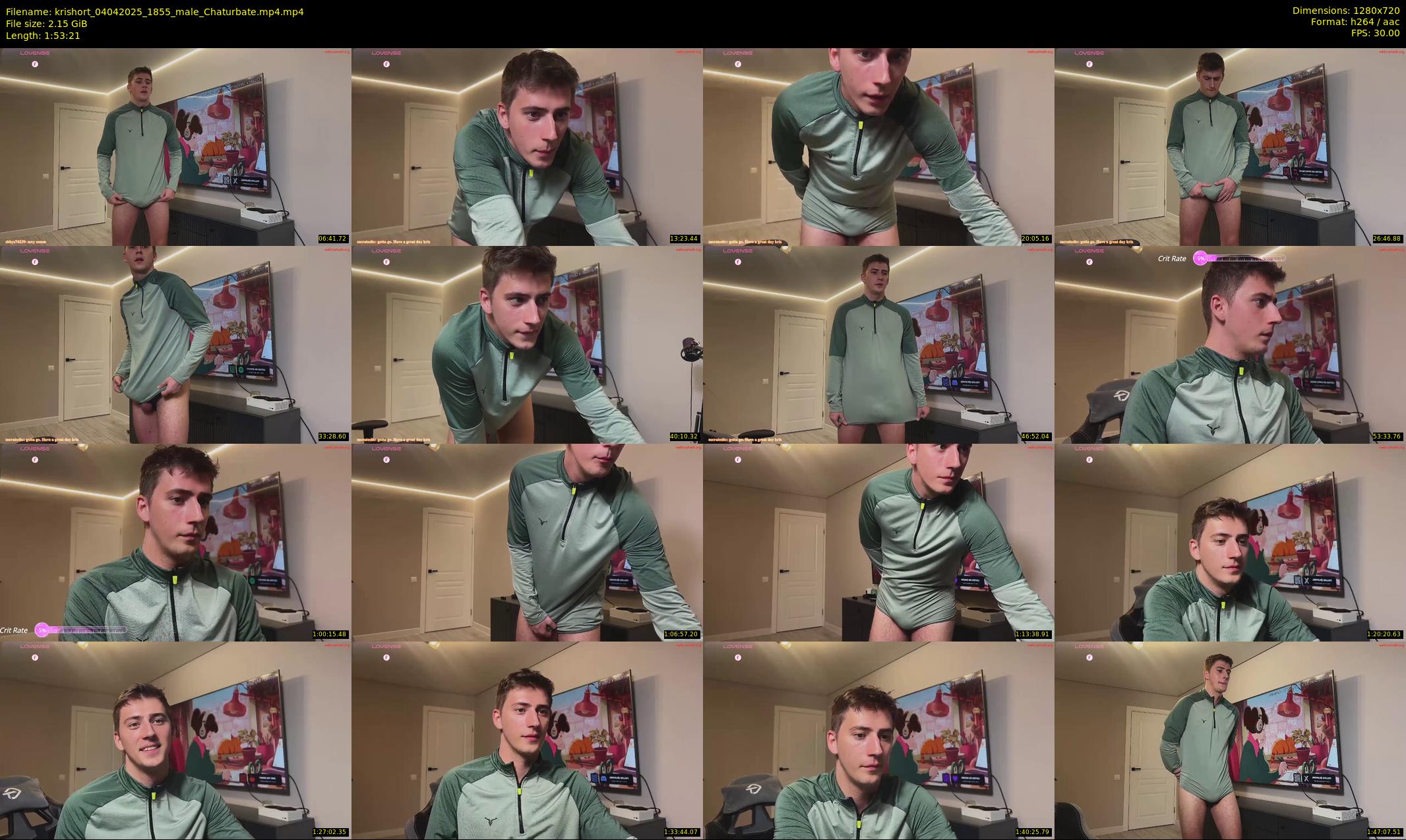 krishort — 114 minute Chaturbate male cam show recording, 720p, Apr 4, 2025