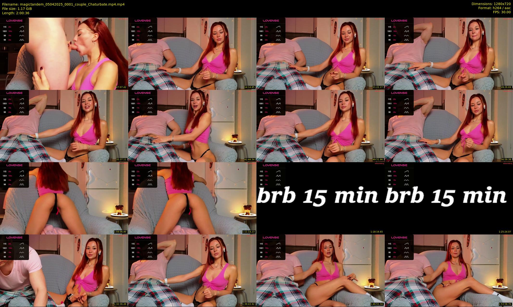 magictandem — 121 minute Chaturbate couple cam show recording, 720p, Apr 5, 2025