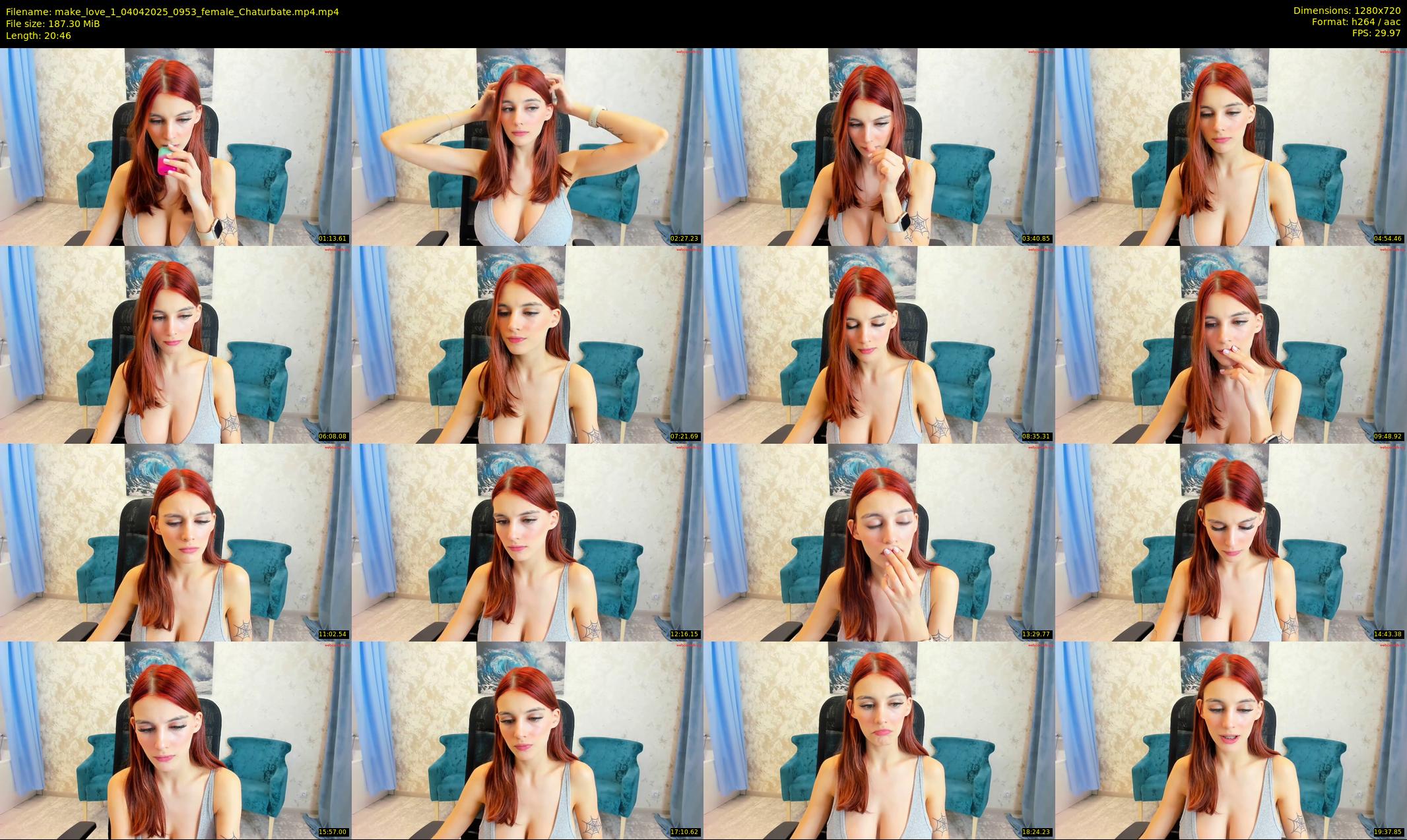 make_love_1 — 21 minute Chaturbate female cam show recording, 720p, Apr 4, 2025