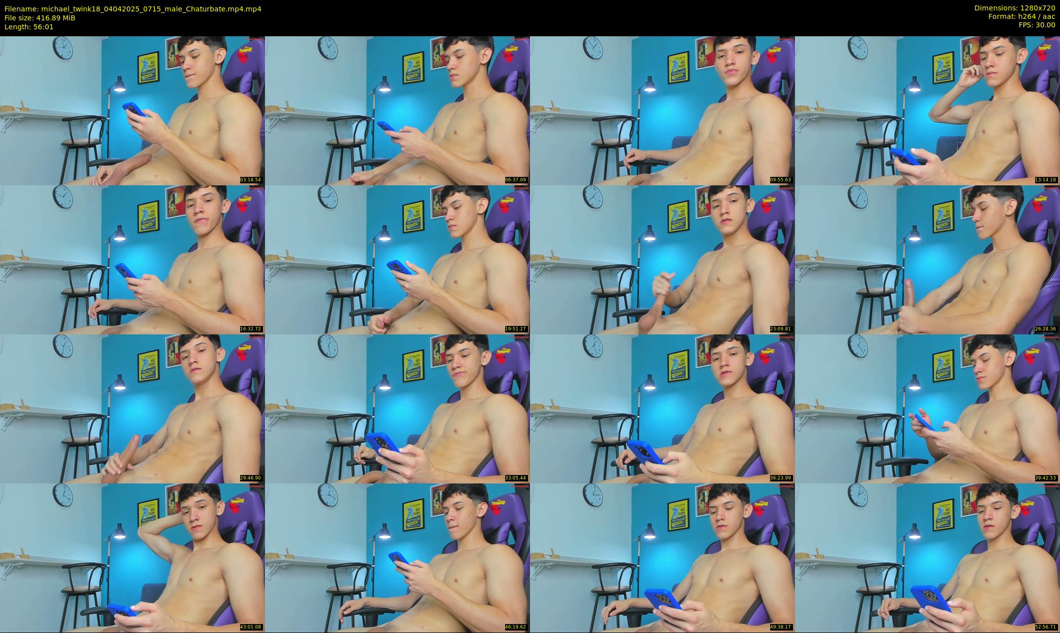 michael_twink18 — 57 minute Chaturbate male cam show recording, 720p, Apr 4, 2025