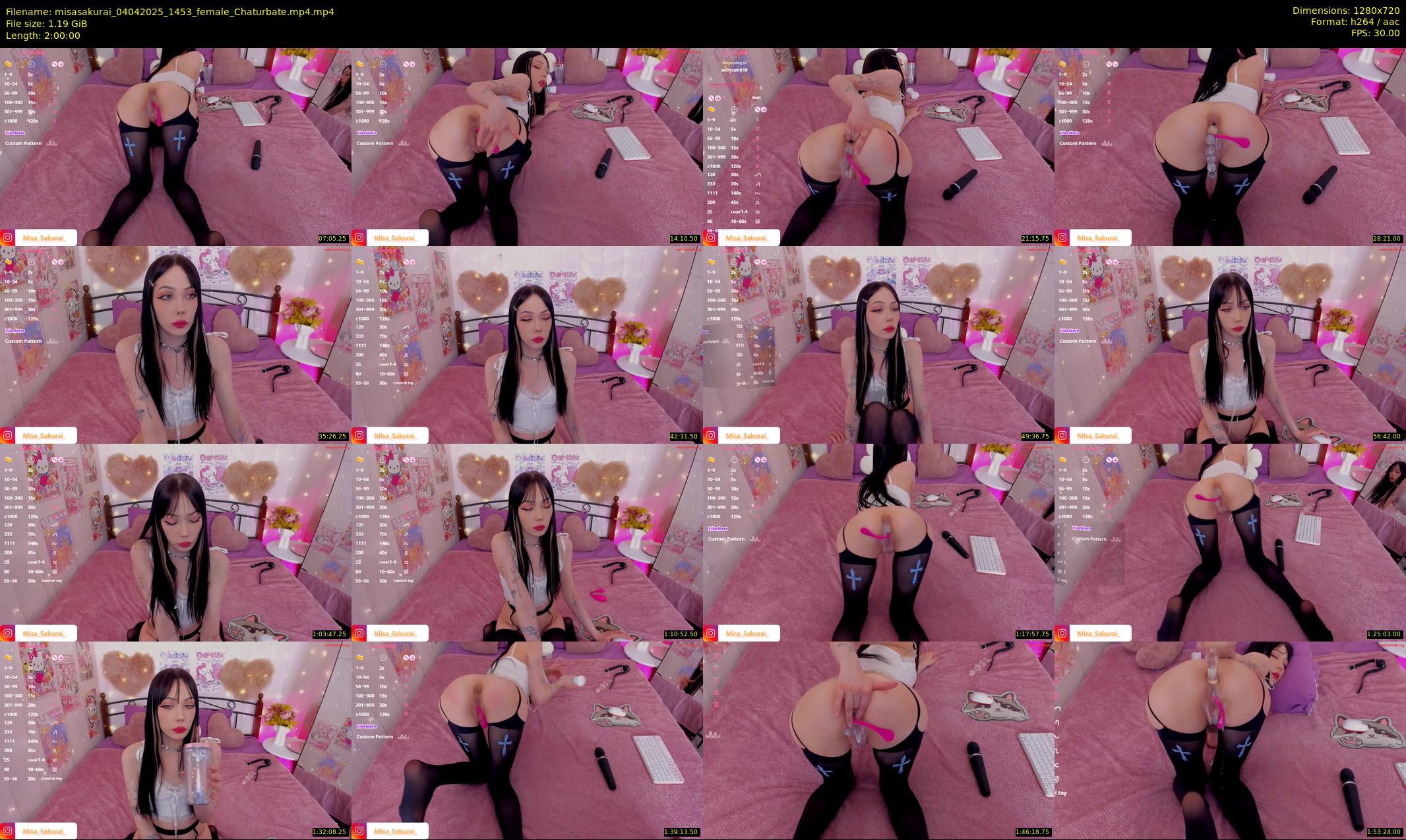 misasakurai — 120 minute Chaturbate female cam show recording, 720p, Apr 4, 2025