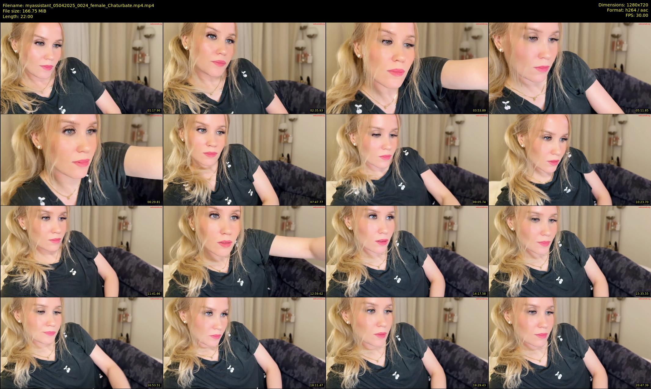 myassistant — 22 minute Chaturbate female cam show recording, 720p, Apr 5, 2025