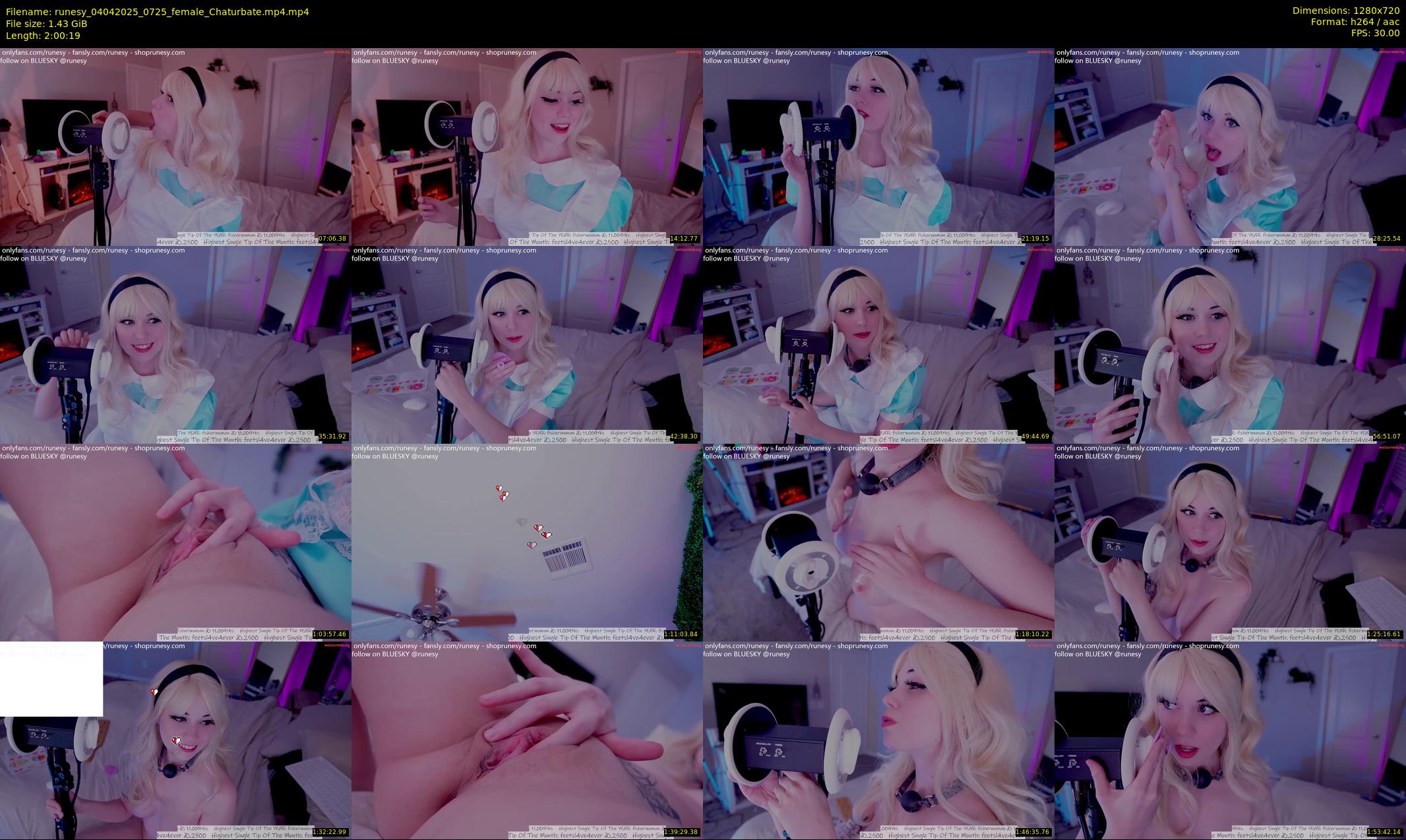 runesy — 121 minute Chaturbate female cam show recording, 720p, Apr 4, 2025