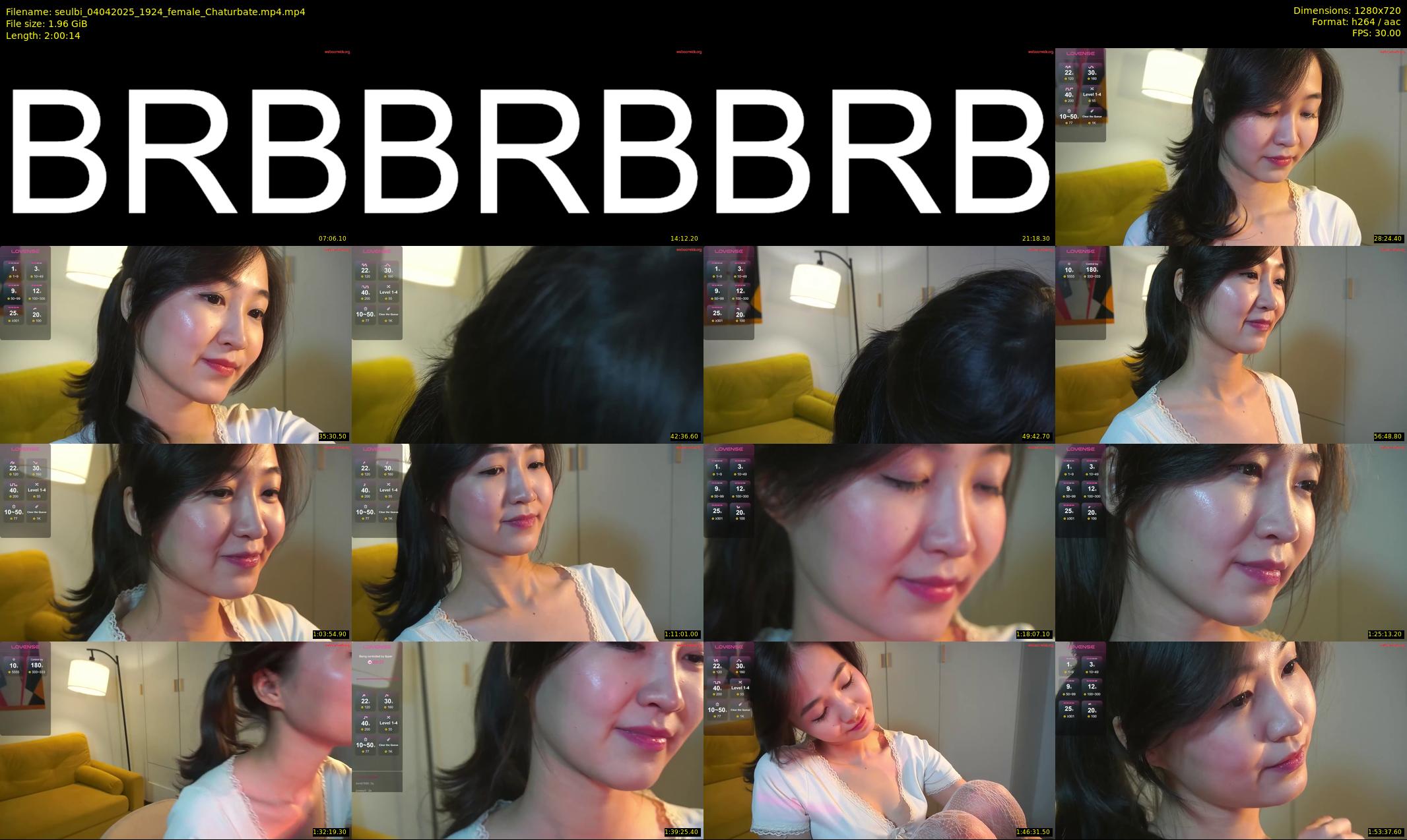seulbi — 121 minute Chaturbate female cam show recording, 720p, Apr 4, 2025