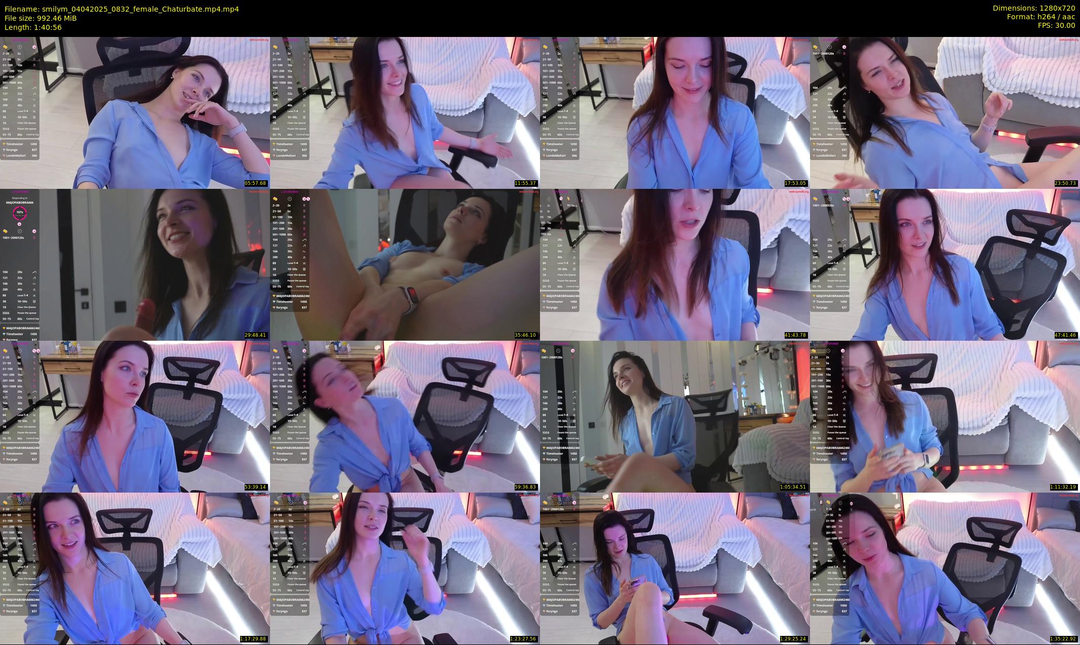 smilym — 101 minute Chaturbate female cam show recording, 720p, Apr 4, 2025