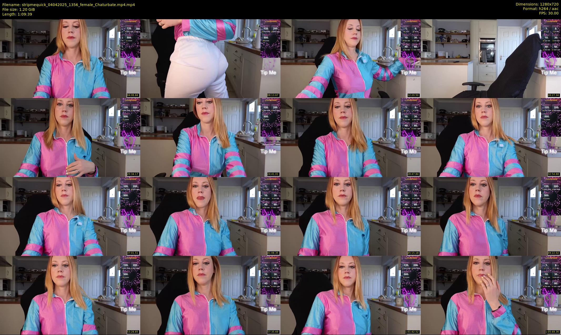 stripmequick — 70 minute Chaturbate female cam show recording, 720p, Apr 4, 2025