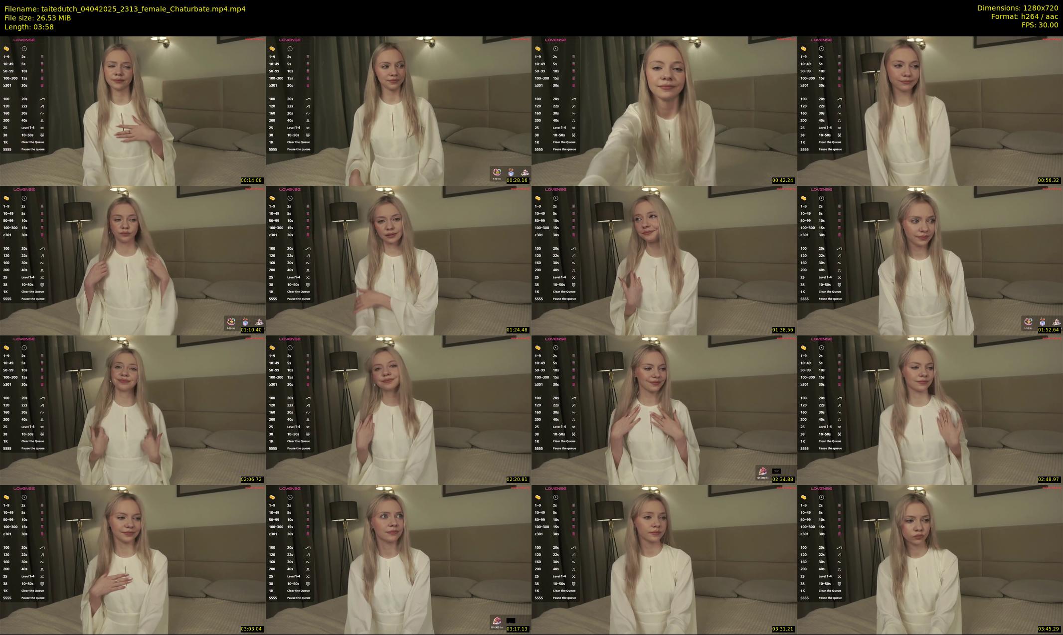 taitedutch — 4 minute Chaturbate female cam show recording, 720p, Apr 4, 2025