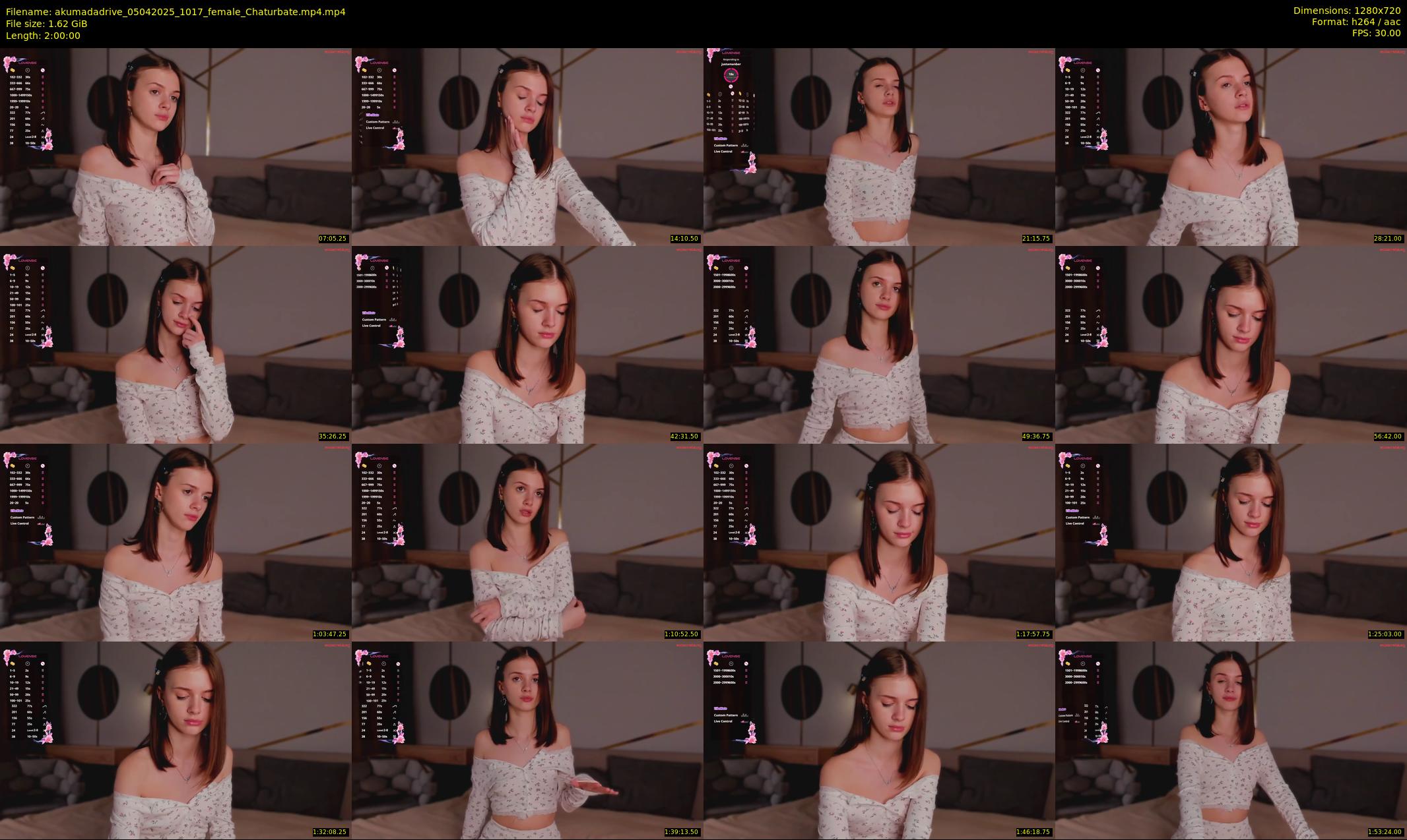 akumadadrive — 120 minute Chaturbate female cam show recording, 720p, Apr 5, 2025