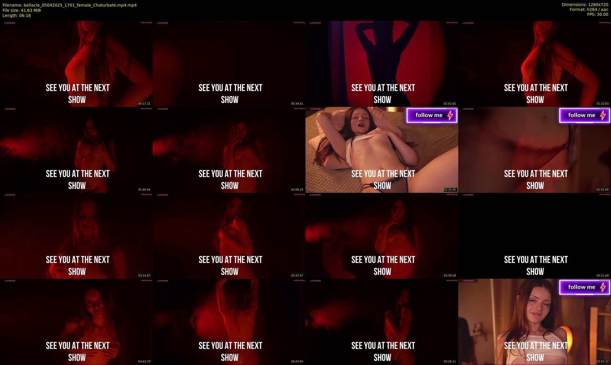 bellacle — 7 minute Chaturbate female cam show recording, 720p, Apr 5, 2025