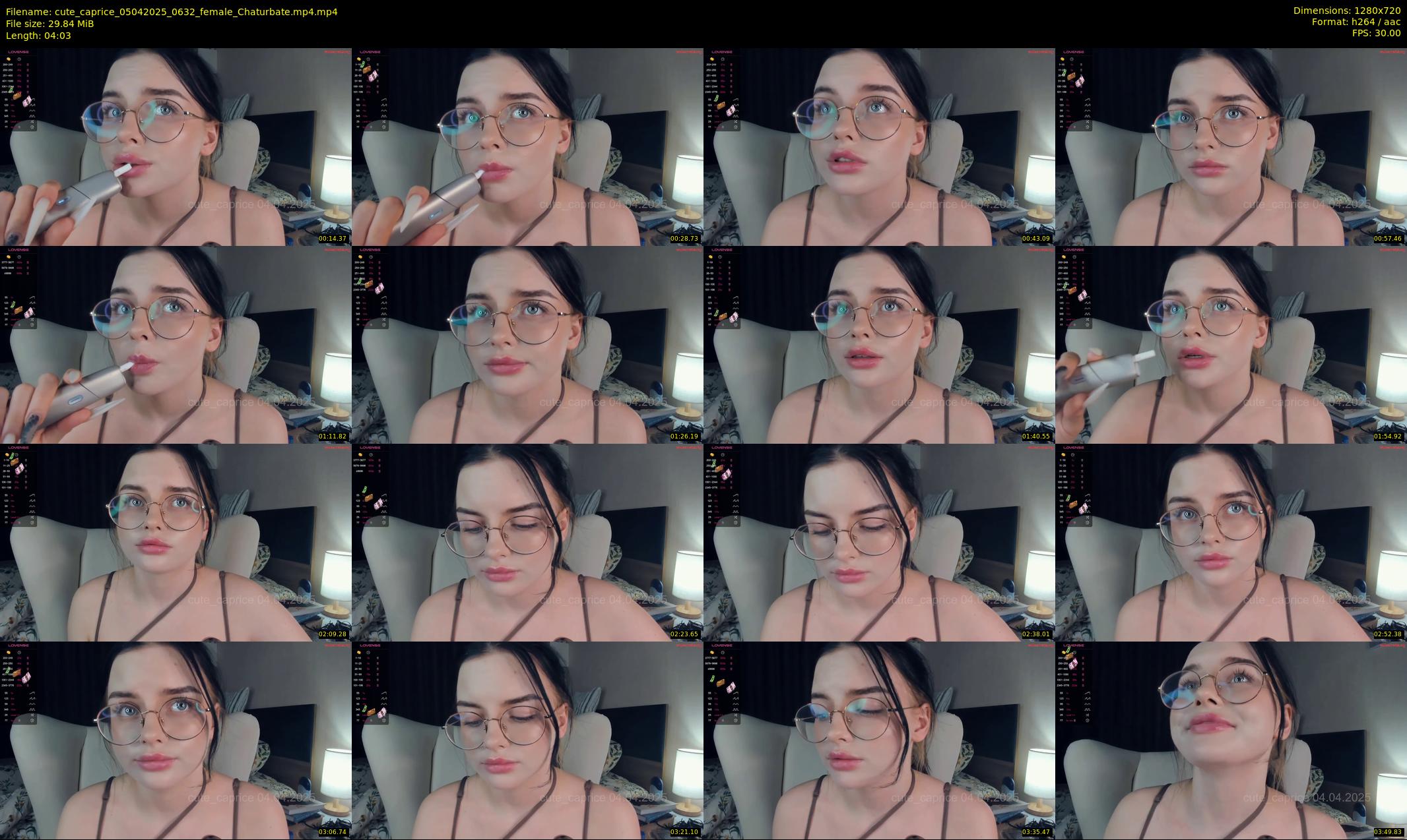 cute_caprice — 5 minute Chaturbate female cam show recording, 720p, Apr 5, 2025