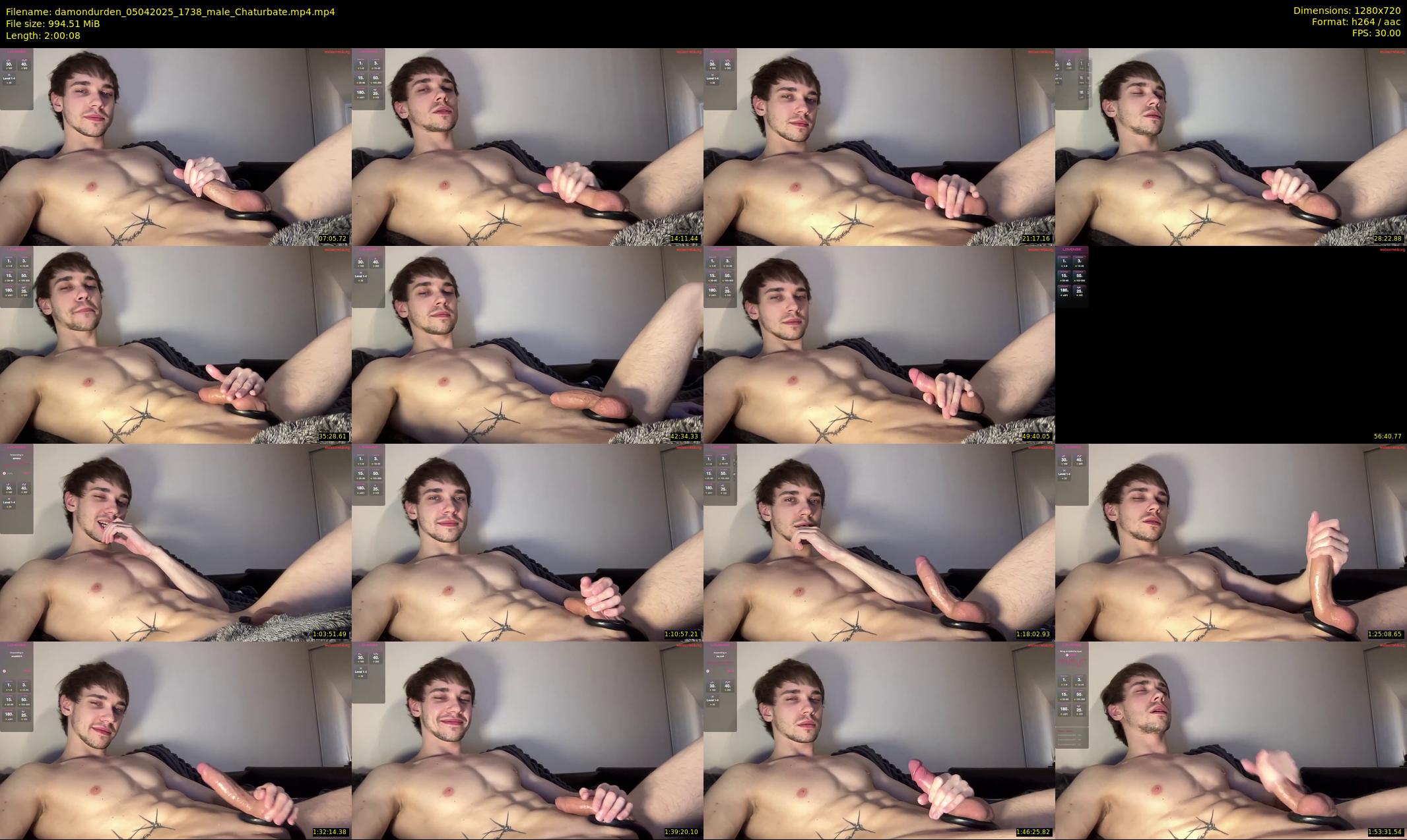 damondurden — 121 minute Chaturbate male cam show recording, 720p, Apr 5, 2025