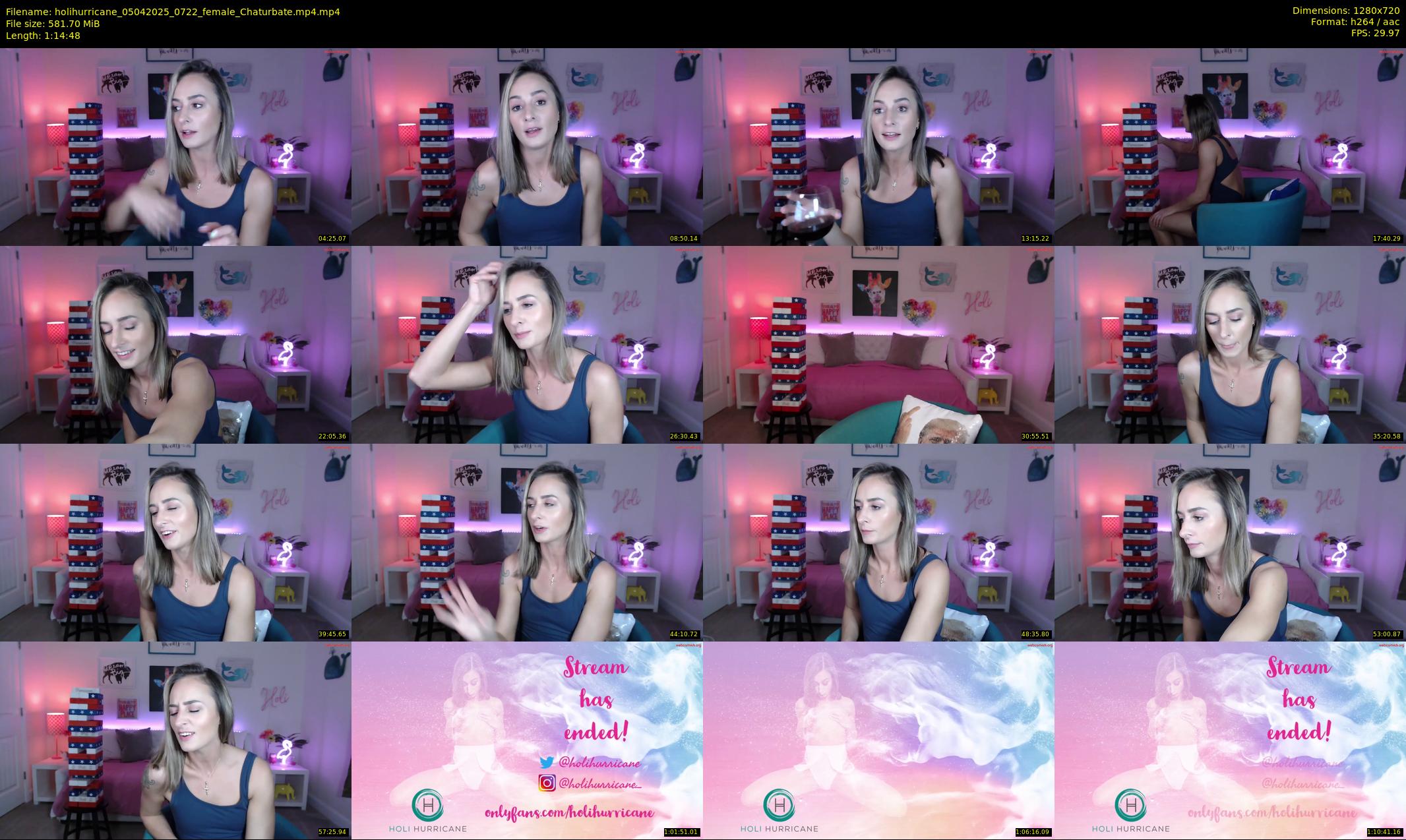 holihurricane — 75 minute Chaturbate female cam show recording, 720p, Apr 5, 2025