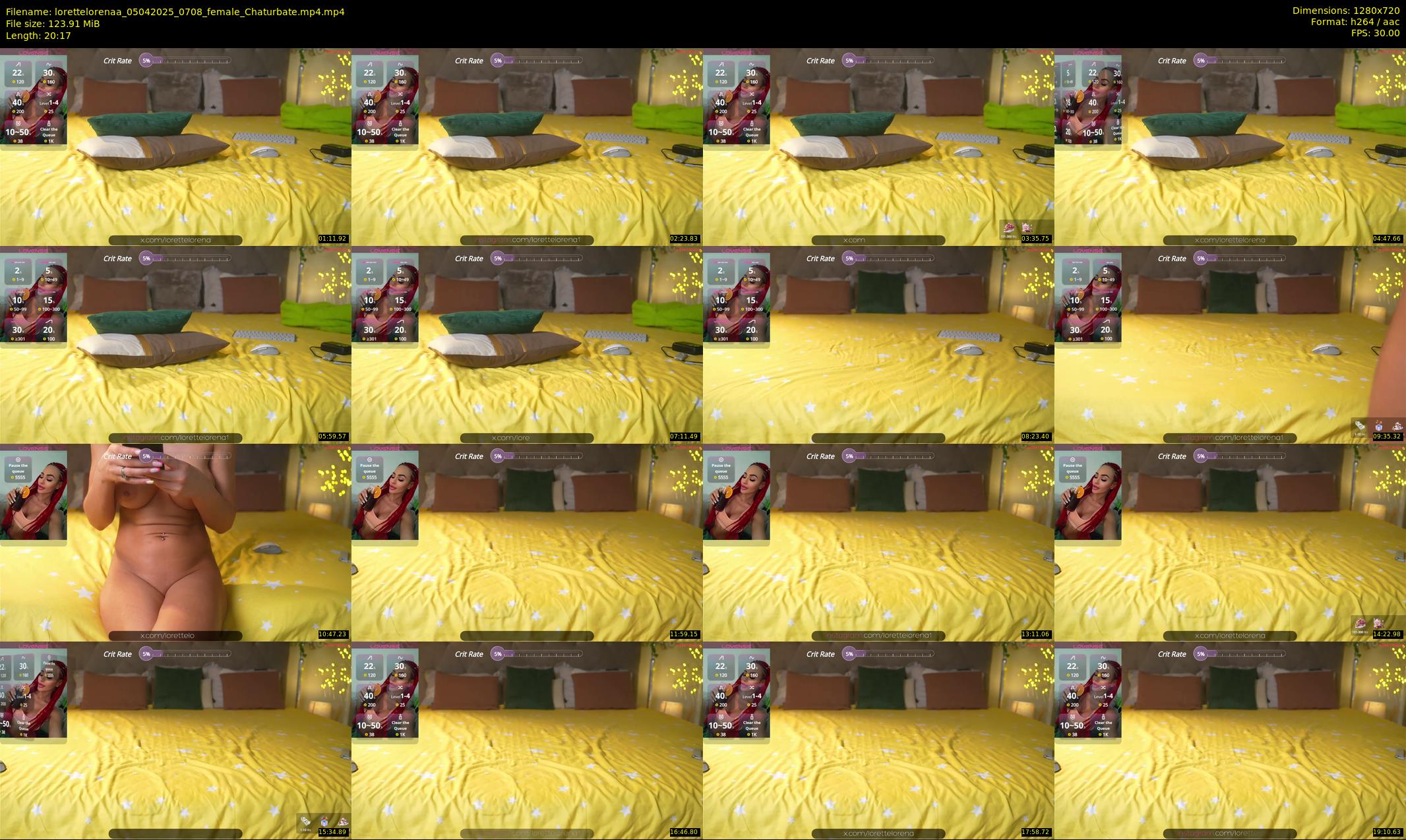 lorettelorenaa — 21 minute Chaturbate female cam show recording, 720p, Apr 5, 2025
