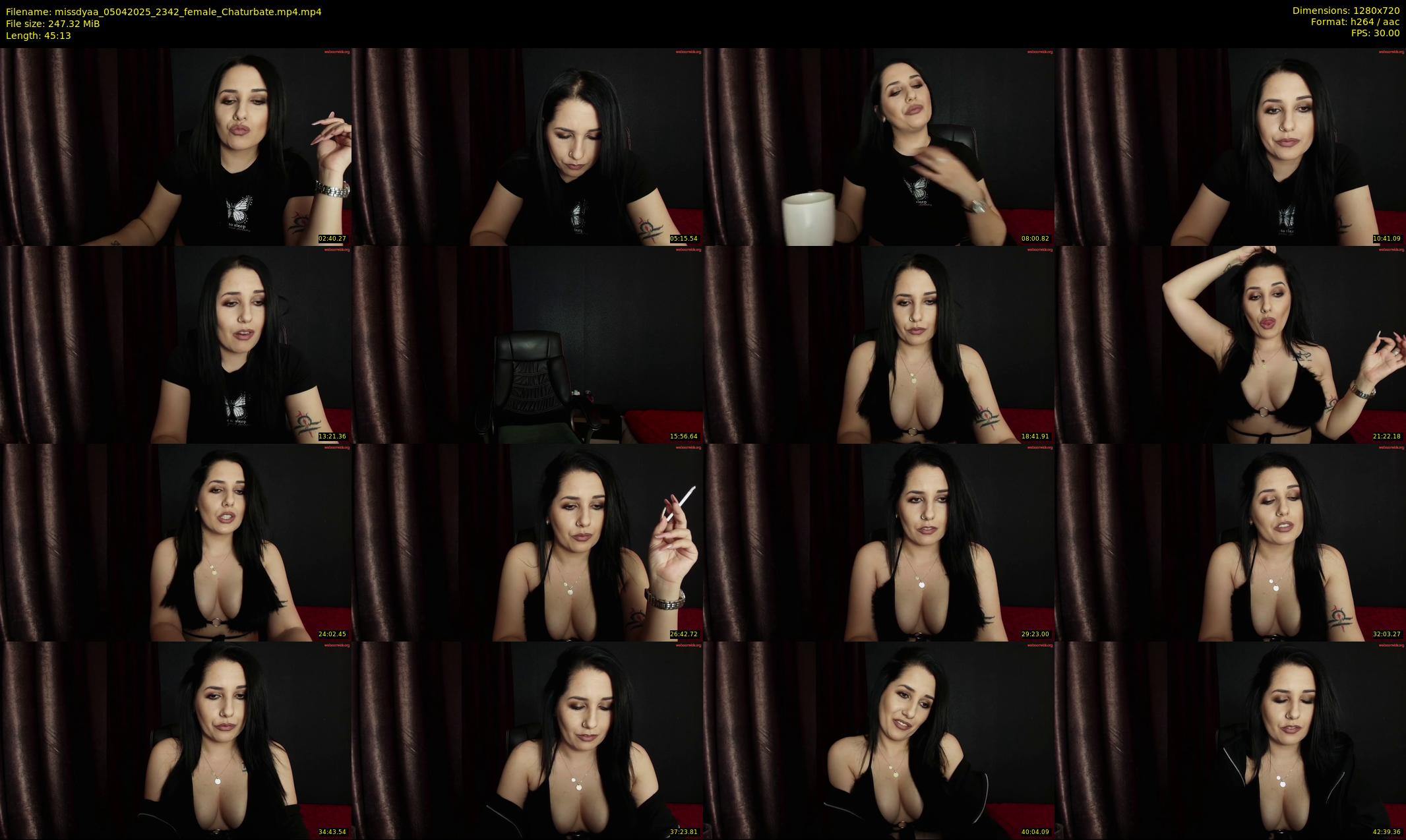 missdyaa — 46 minute Chaturbate female cam show recording, 720p, Apr 5, 2025