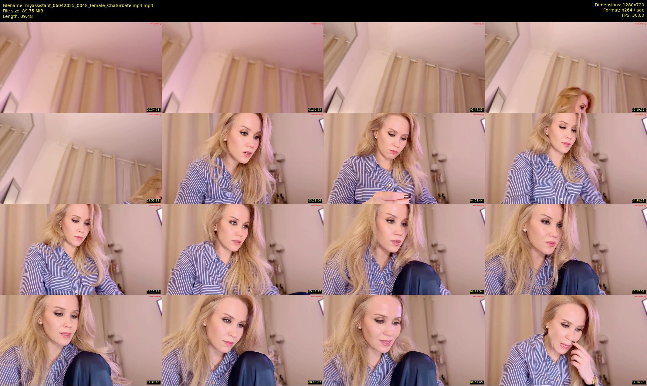 myassistant — 10 minute Chaturbate female cam show recording, 720p, Apr 6, 2025