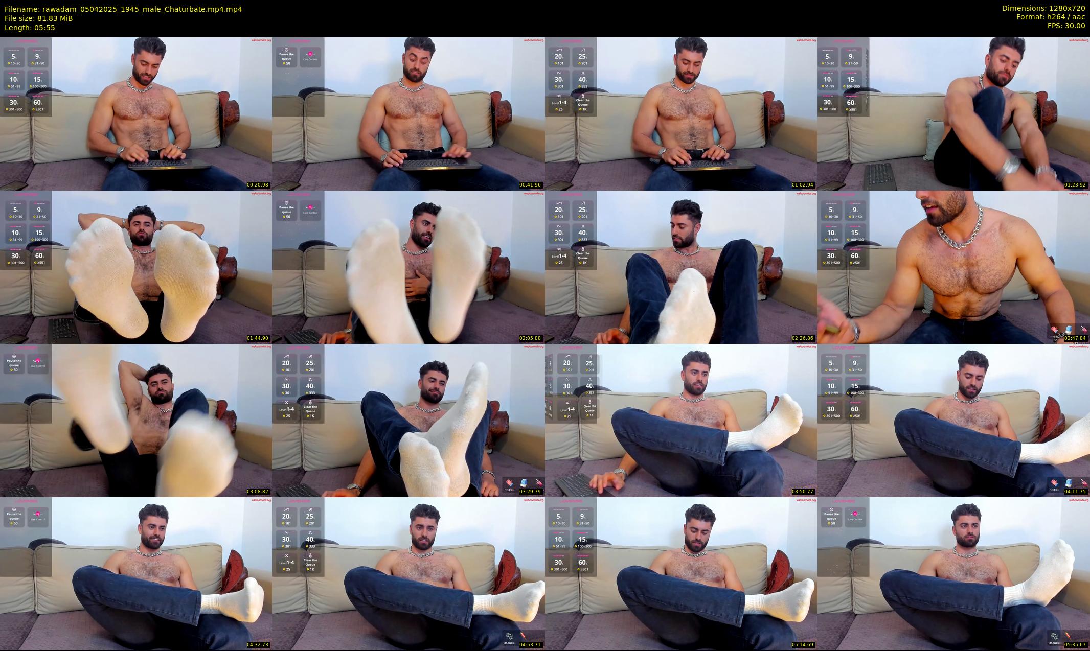 rawadam — 6 minute Chaturbate male cam show recording, 720p, Apr 5, 2025