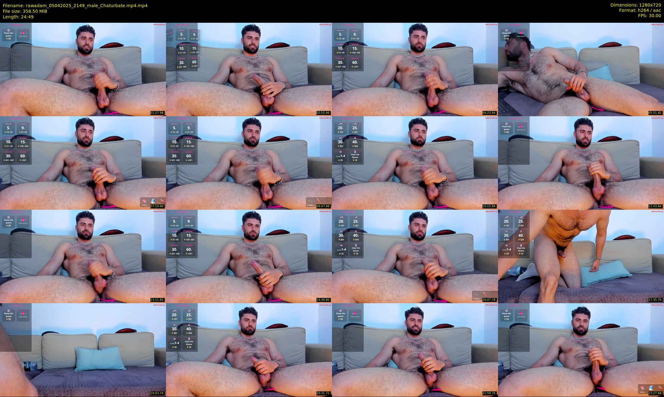 rawadam — 25 minute Chaturbate male cam show recording, 720p, Apr 5, 2025