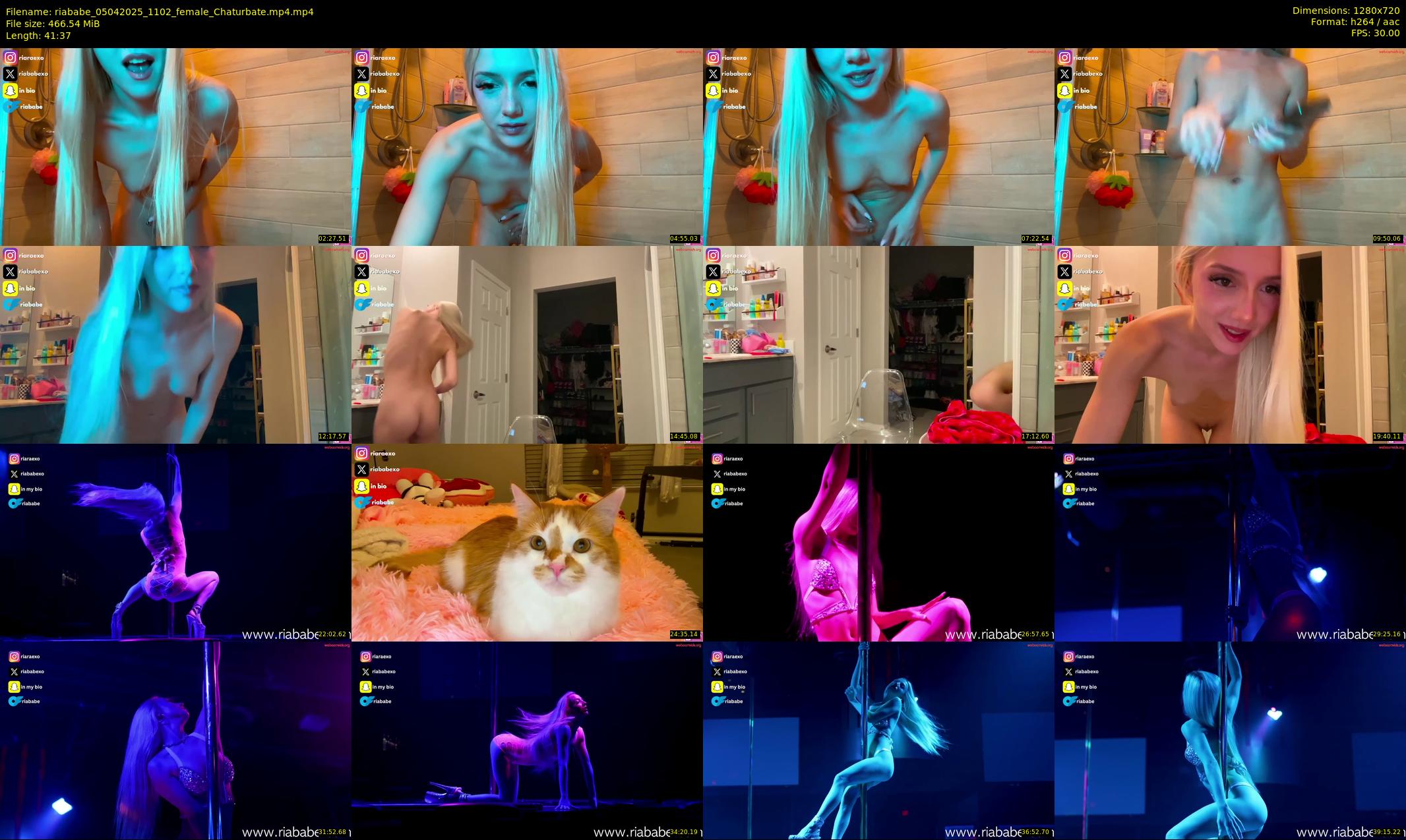 riababe — 42 minute Chaturbate female cam show recording, 720p, Apr 5, 2025