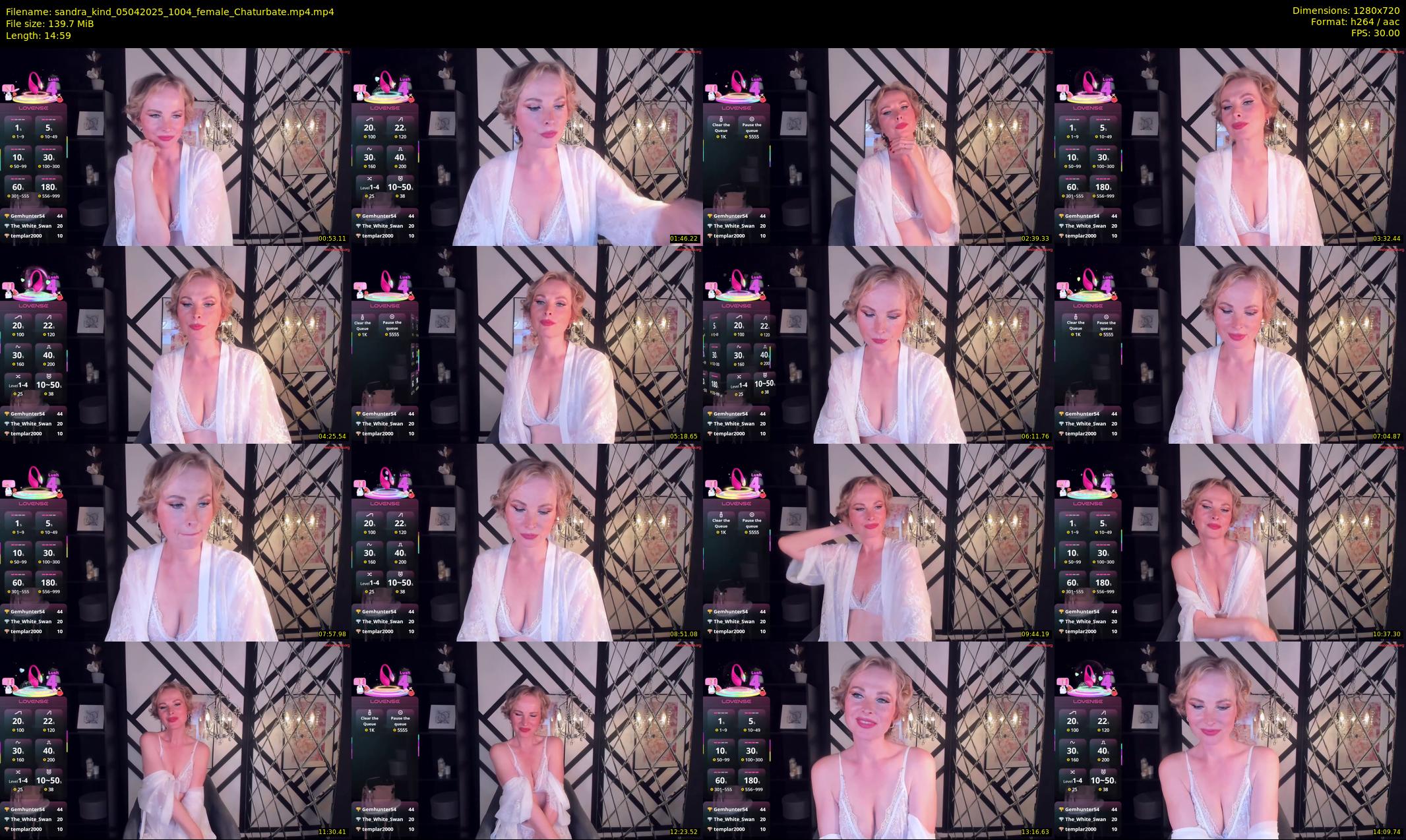 sandra_kind — 15 minute Chaturbate female cam show recording, 720p, Apr 5, 2025
