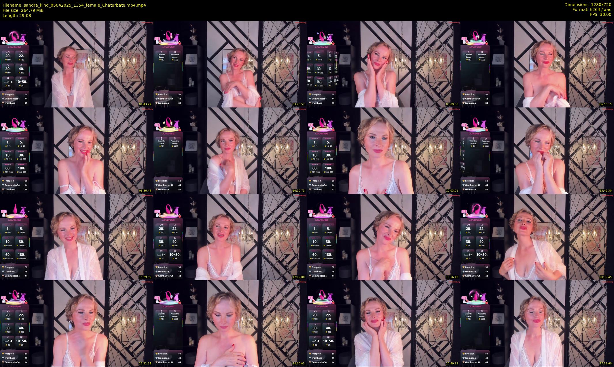 sandra_kind — 30 minute Chaturbate female cam show recording, 720p, Apr 5, 2025