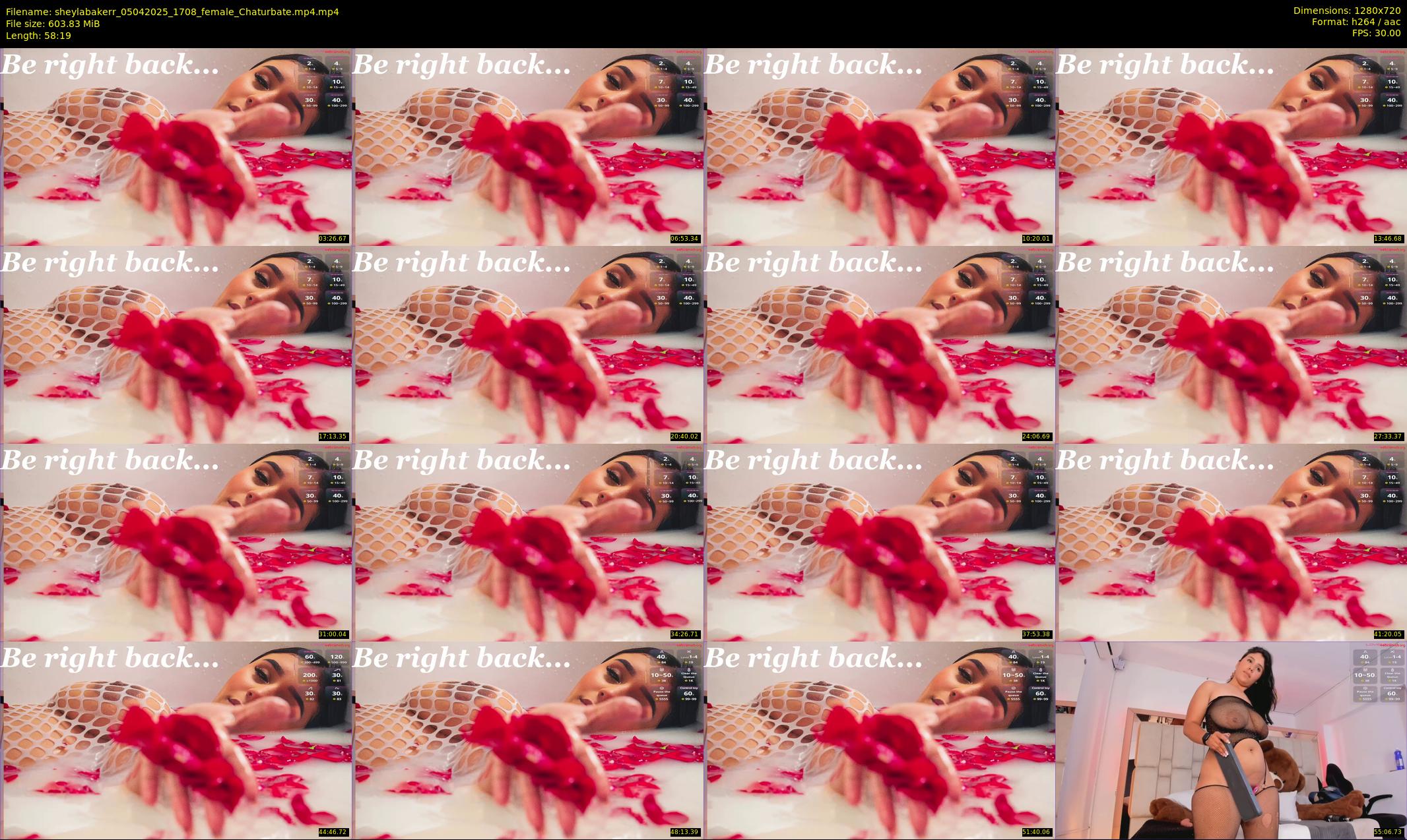 sheylabakerr — 59 minute Chaturbate female cam show recording, 720p, Apr 5, 2025