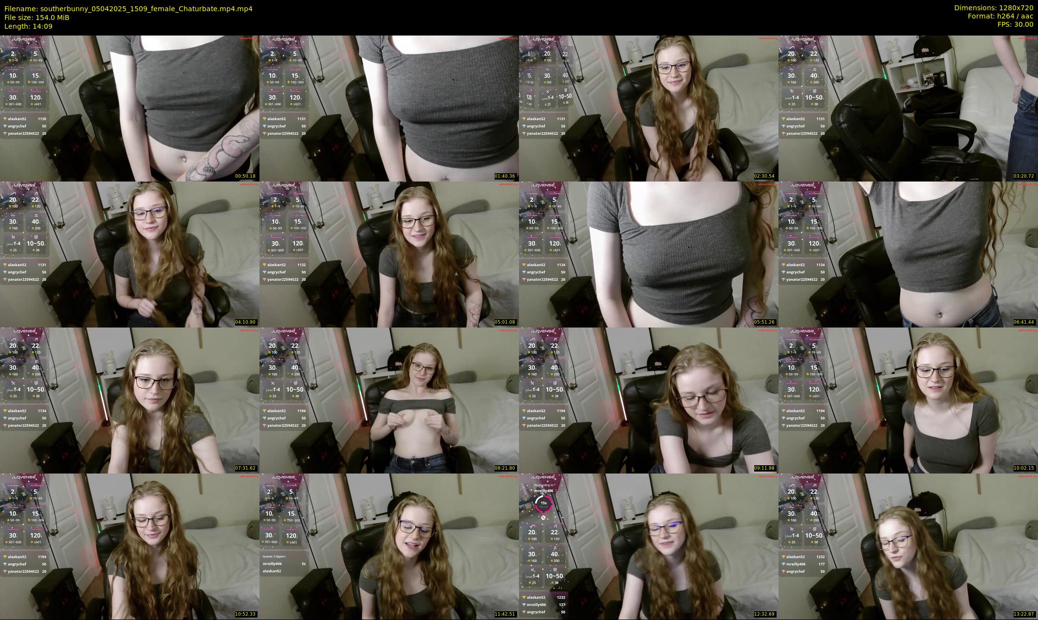 southerbunny — 15 minute Chaturbate female cam show recording, 720p, Apr 5, 2025