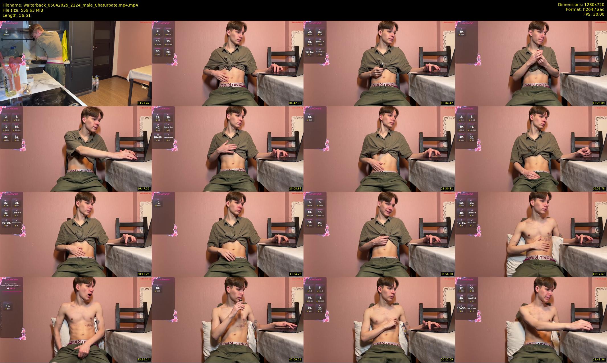 walterback — 57 minute Chaturbate male cam show recording, 720p, Apr 5, 2025