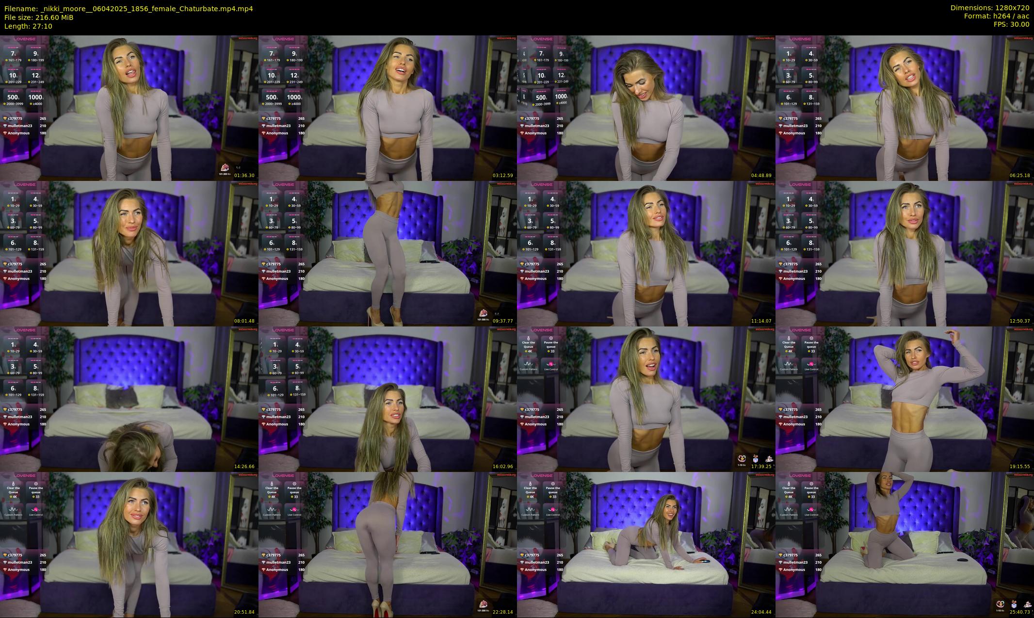 _nikki_moore_ — 28 minute Chaturbate female cam show recording, 720p, Apr 6, 2025